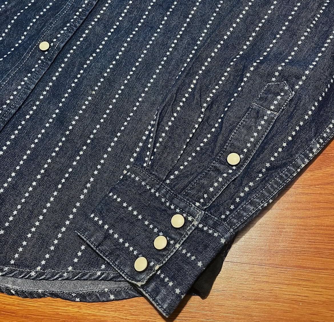 Schott 2000s Schott Nyc Star Striped Wabash Hickory Western Shirt Size US M / EU 48-50 / 2 - 4 Thumbnail