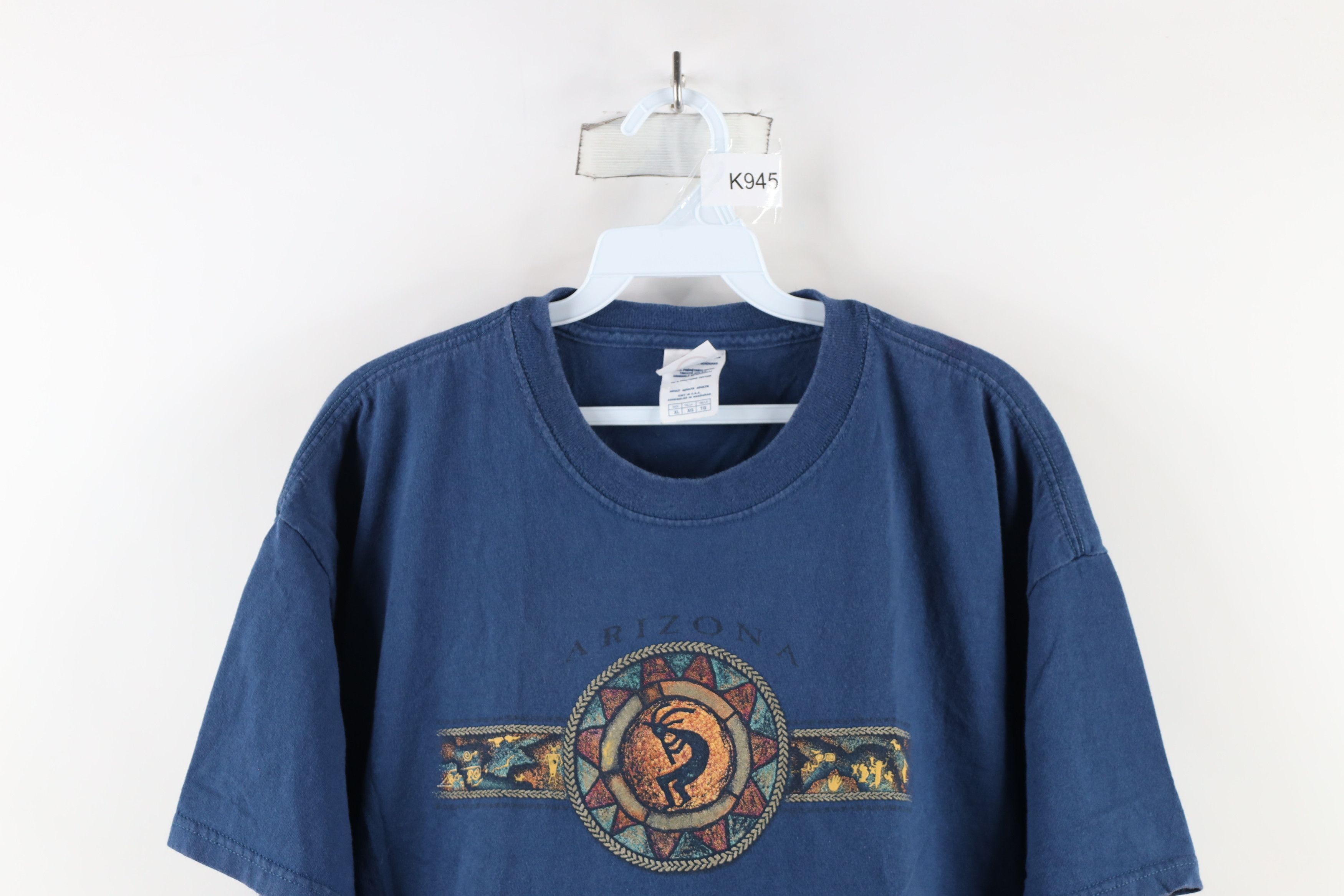 Vintage Vintage 90s Streetwear Spell Out Arizona Kokopelli T-Shirt Size US XL / EU 56 / 4 - 2 Thumbnail