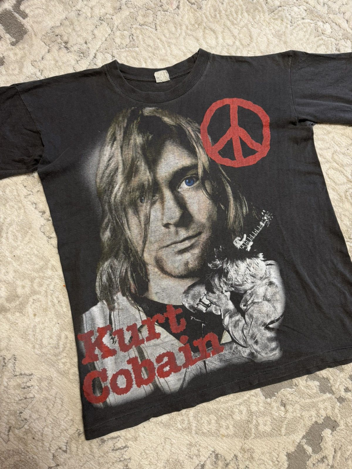 Band Tees × Vintage Vintage Kurt Cobain Graphic Tee - Nirvana Band Shirt Size US M / EU 48-50 / 2 - 3 Thumbnail