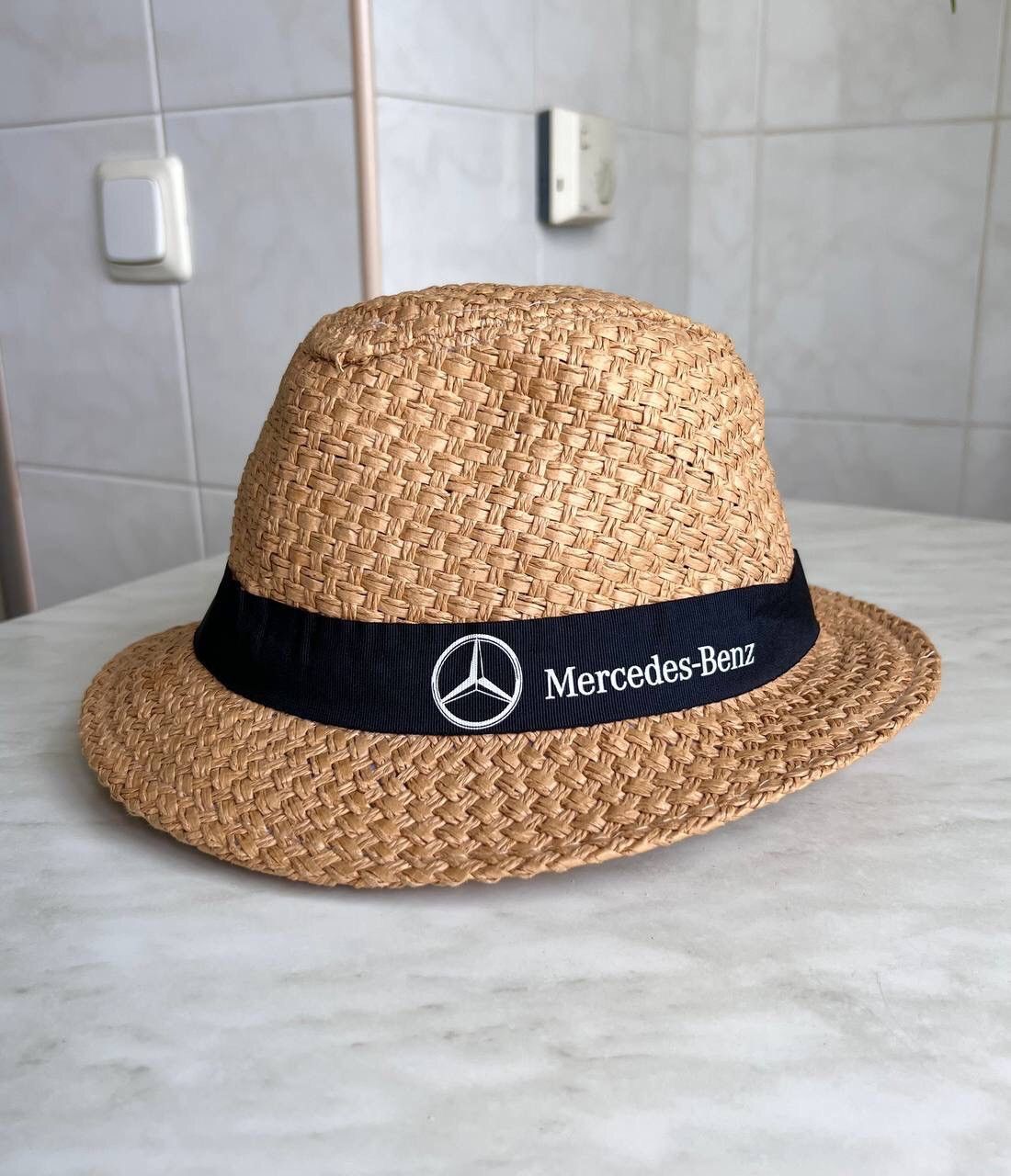Mercedes-Benz × Vintage Official Vintage Mercedes Benz Straw Bucket Hat Daimler AG Size ONE SIZE - 1 Thumbnail