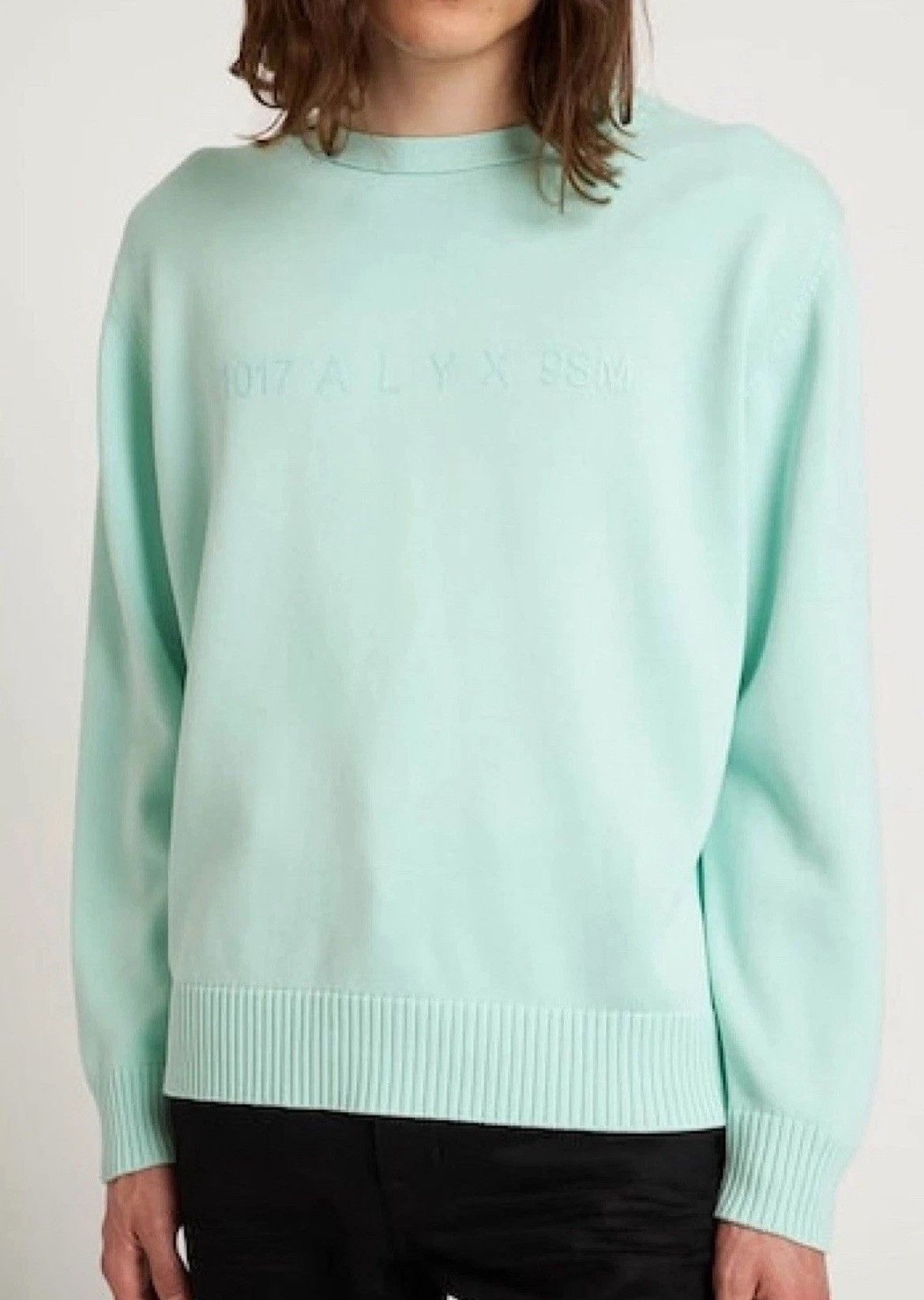 1017 ALYX 9SM 1017 ALYX 9SM⚡️Mens Small mint green ribbed knit logo sweater Size US S / EU 44-46 / 1 - 1 Thumbnail