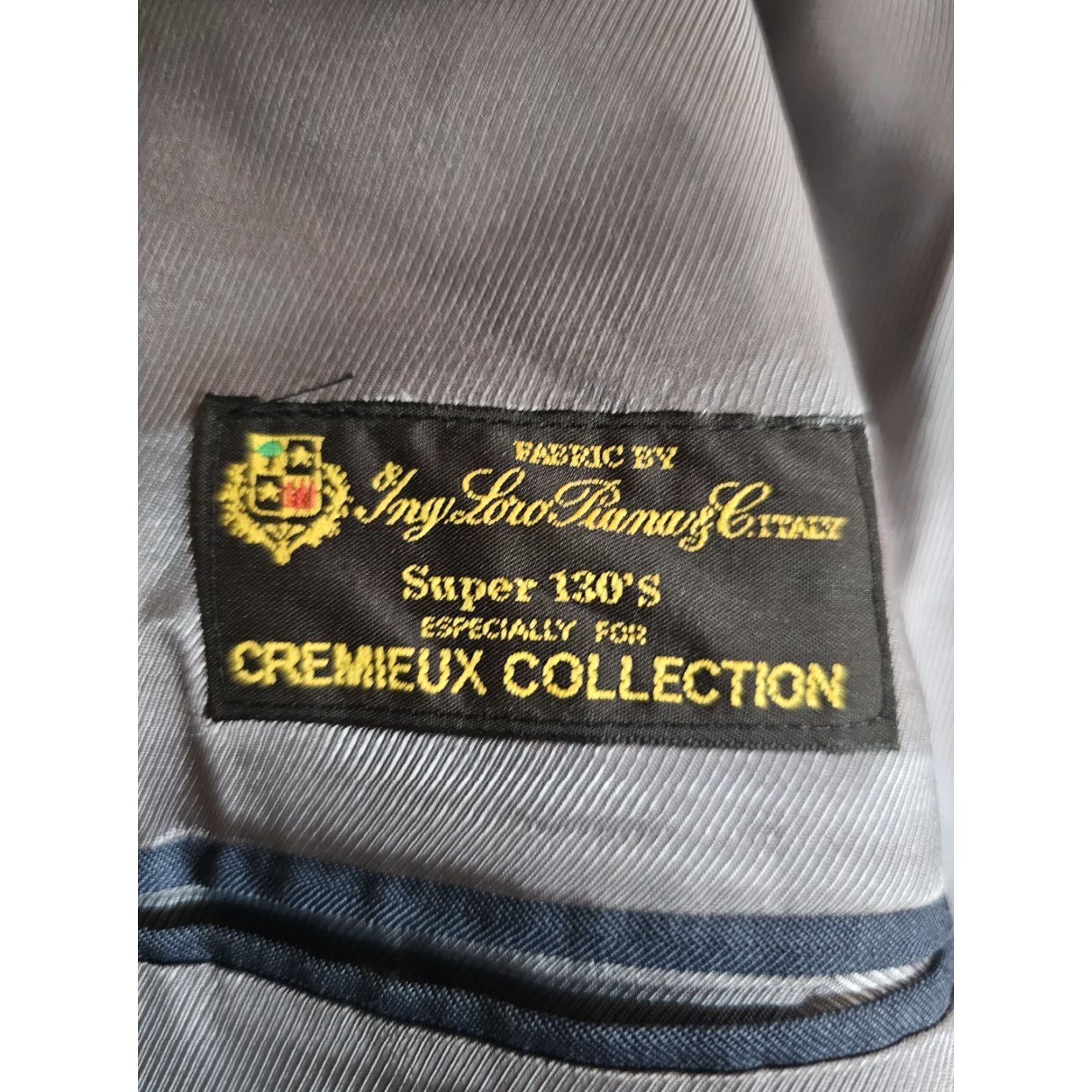 Cremieux Daniel Cremieux Collection Loro Piana Super 130s Suit Jacket Mens Blue 43L Blazer Jacket Single-Breasted Notch Lapel Wool Wool Blend 43 Chest Regular Size 46R - 7 Thumbnail