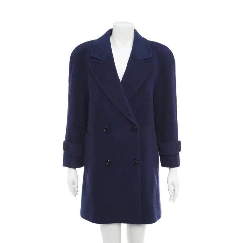 Burberry Burberry Winter Dark Blue Wool Women's Coat Size M / US 6-8 / IT 42-44 - 1 Thumbnail