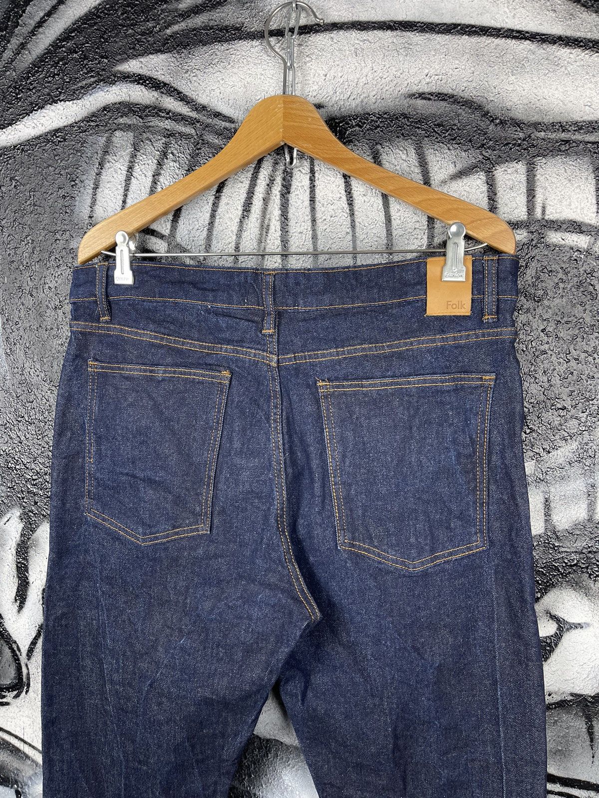 Folk Folk Indigo Blue Cotton Selvedge Denim Jeans Men’s Size W38 Size US 36 / EU 52 - 11 Thumbnail