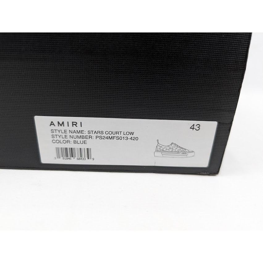 Amiri o1rshd1 Stars Court Low-Top Sneakers in Blue Size US 10 / EU 43 - 24 Thumbnail