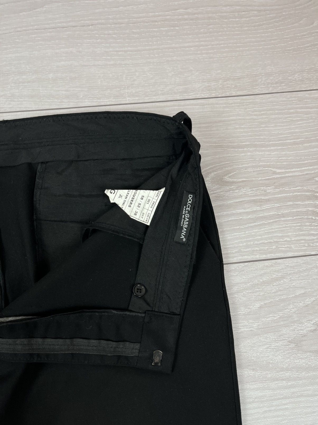 Dolce & Gabbana Dolce Gabbana Vintage 90s 100% Wool Black Pants Trousers Size US 38 / EU 54 - 7 Thumbnail