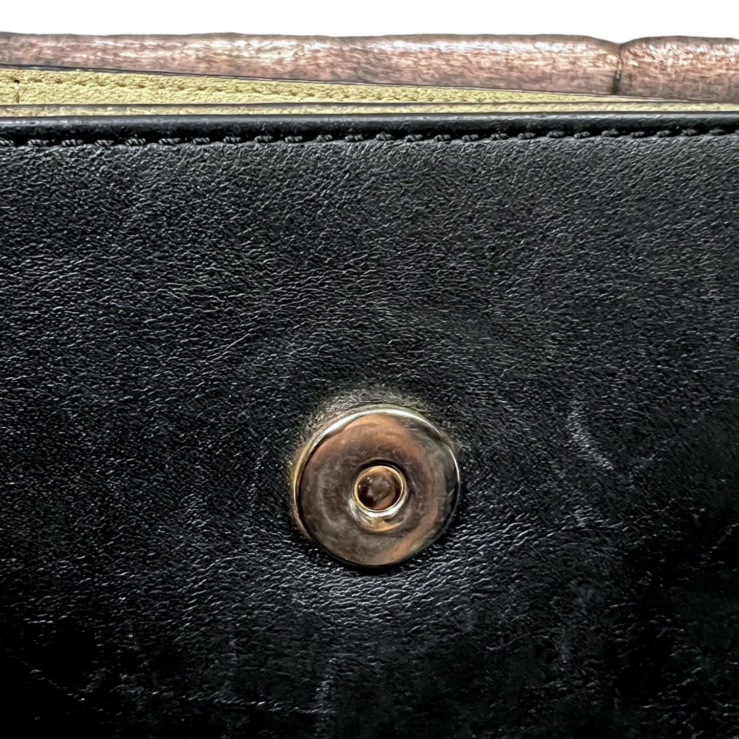 Chloe Chloe Faye Black & Gold Handbag w/ Strap - $1,350 Retail Size ONE SIZE - 6 Thumbnail