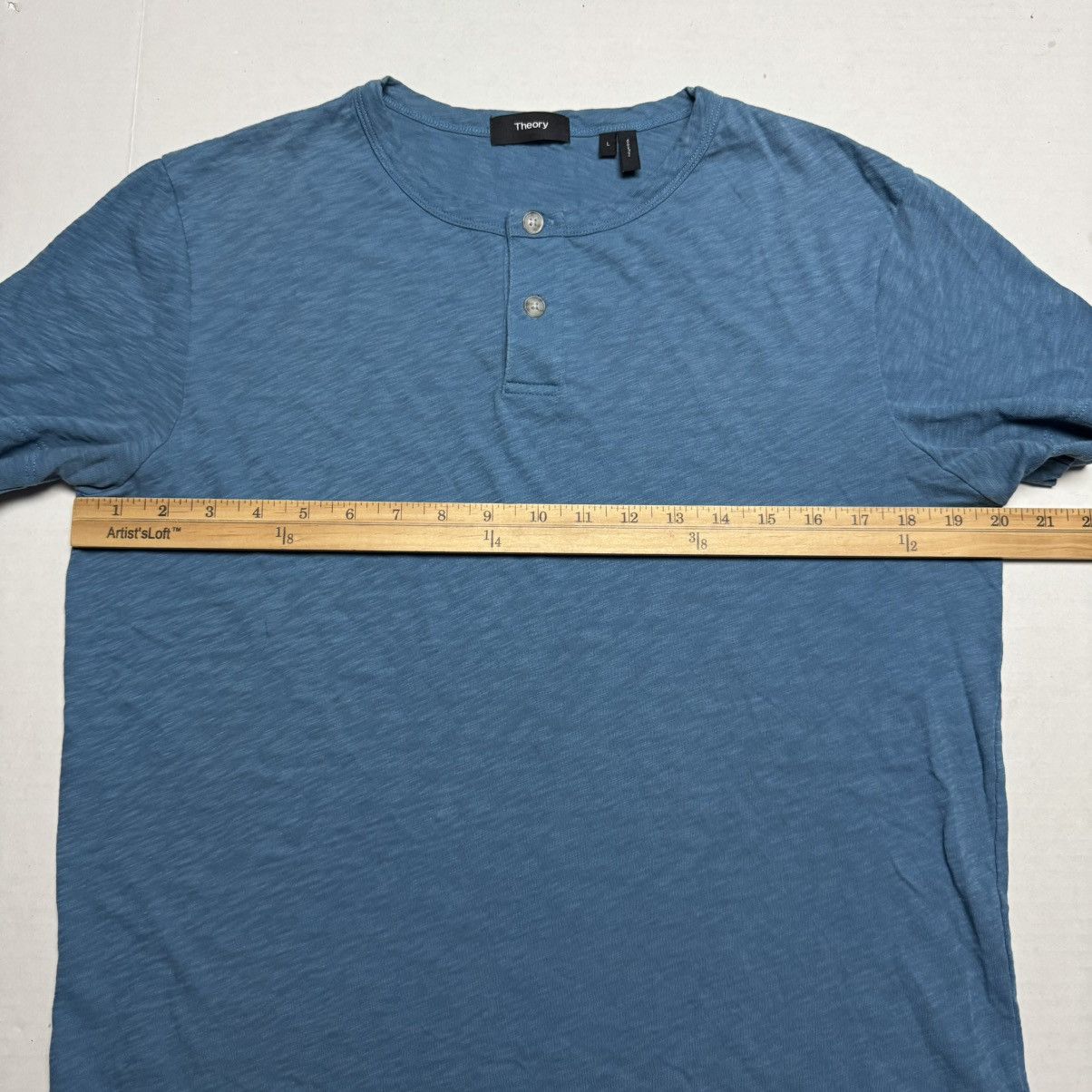 Theory Theory Gaskell H Nebulous Pima Cotton Short Sleeve Henley Size US L / EU 52-54 / 3 - 5 Thumbnail