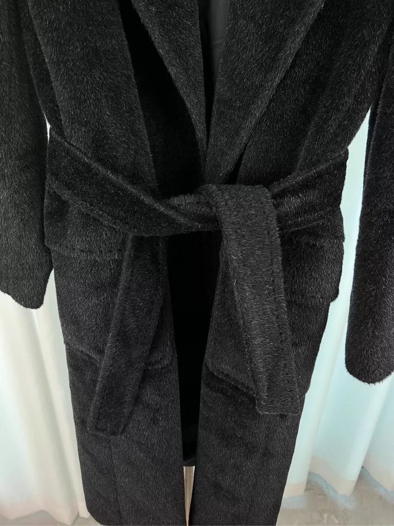 Max Mara Max Mara Main Line Black Camel Hair Bathrobe Coat/ Size L / US 10 / IT 46 - 3 Thumbnail