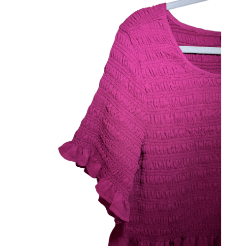 Torrid Torrid Women Blouse Smocked Top Berry Red Size 22/24 Size 3XL / US 20-22 - 4 Thumbnail