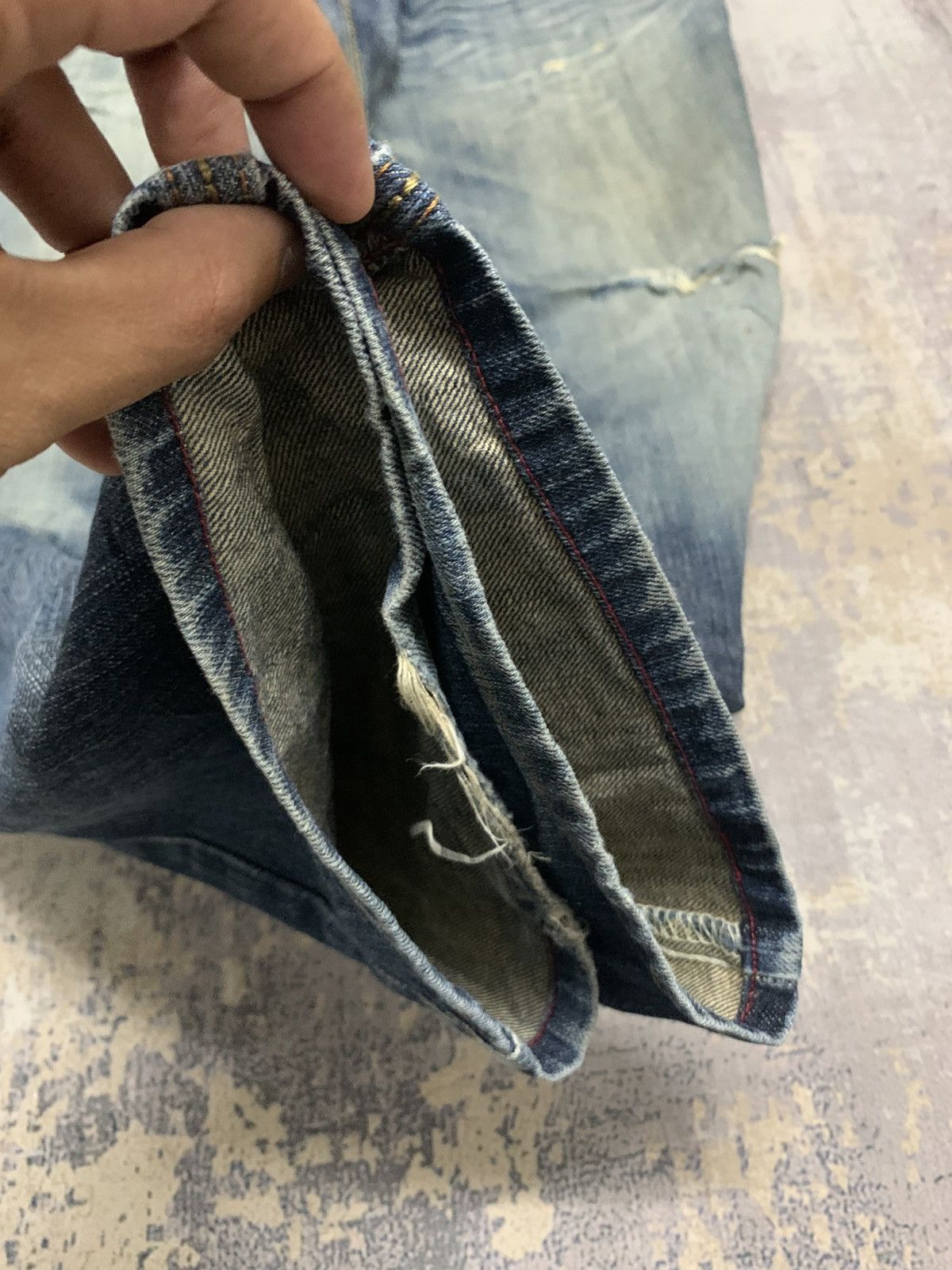 If Six Was Nine Edwin XV Navajo Distress Faded Denim Bootcut Mudmax Goa Size US 34 / EU 50 - 7 Thumbnail