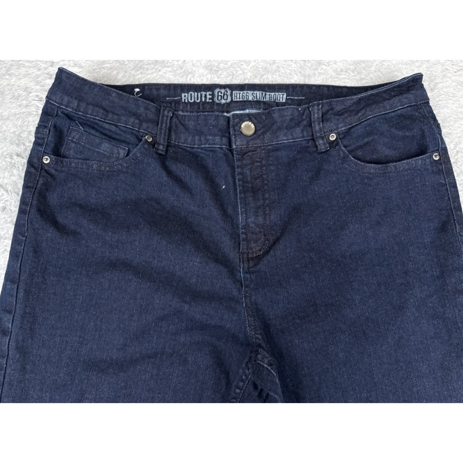 Route 66 VINTAGE Route 66 Jeans Womens 32 Blue Denim Dark Wash Slim Bootcut Mid Rise Cotton 32x30 Jeans Women Slim Bootcut 32 Blue Denim Dark Wash Size 24" / US 00 / IT 34 - 4 Thumbnail
