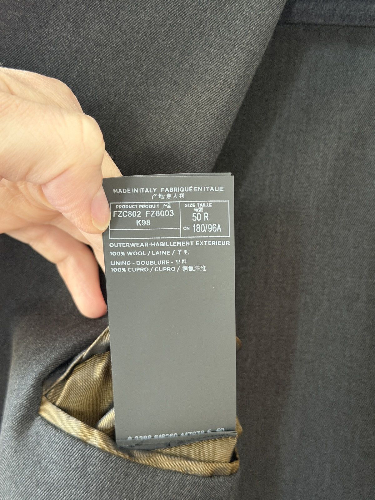 Ermenegildo Zegna × Fear of God Oversized Wool Trench Coat Anthracite 50 Size US L / EU 52-54 / 3 - 21 Thumbnail