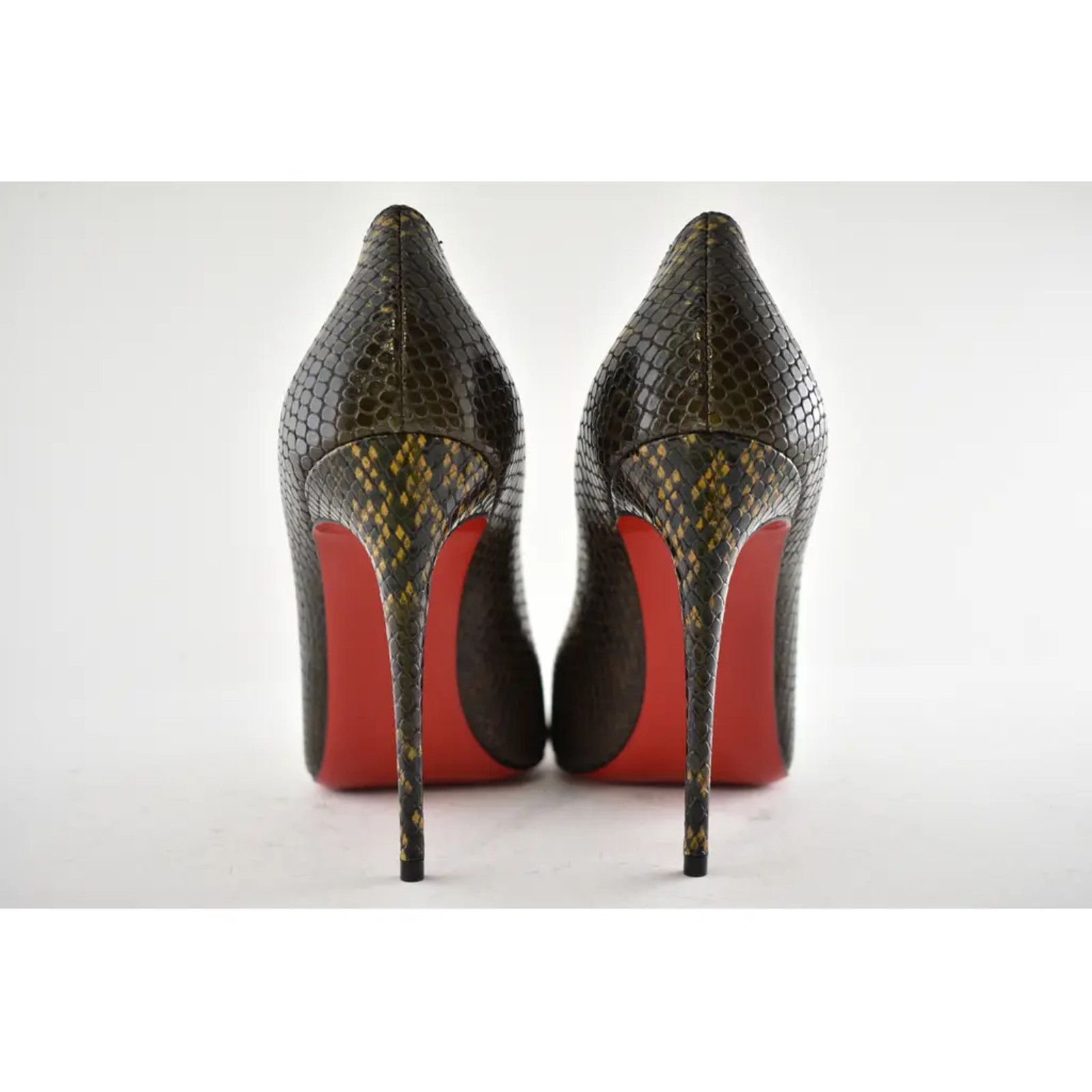 Christian Louboutin Kate 100 Calf Amazonia Dark Brown Pointed Toe Heel Pump 39 Size US 9 / IT 39 - 10 Thumbnail