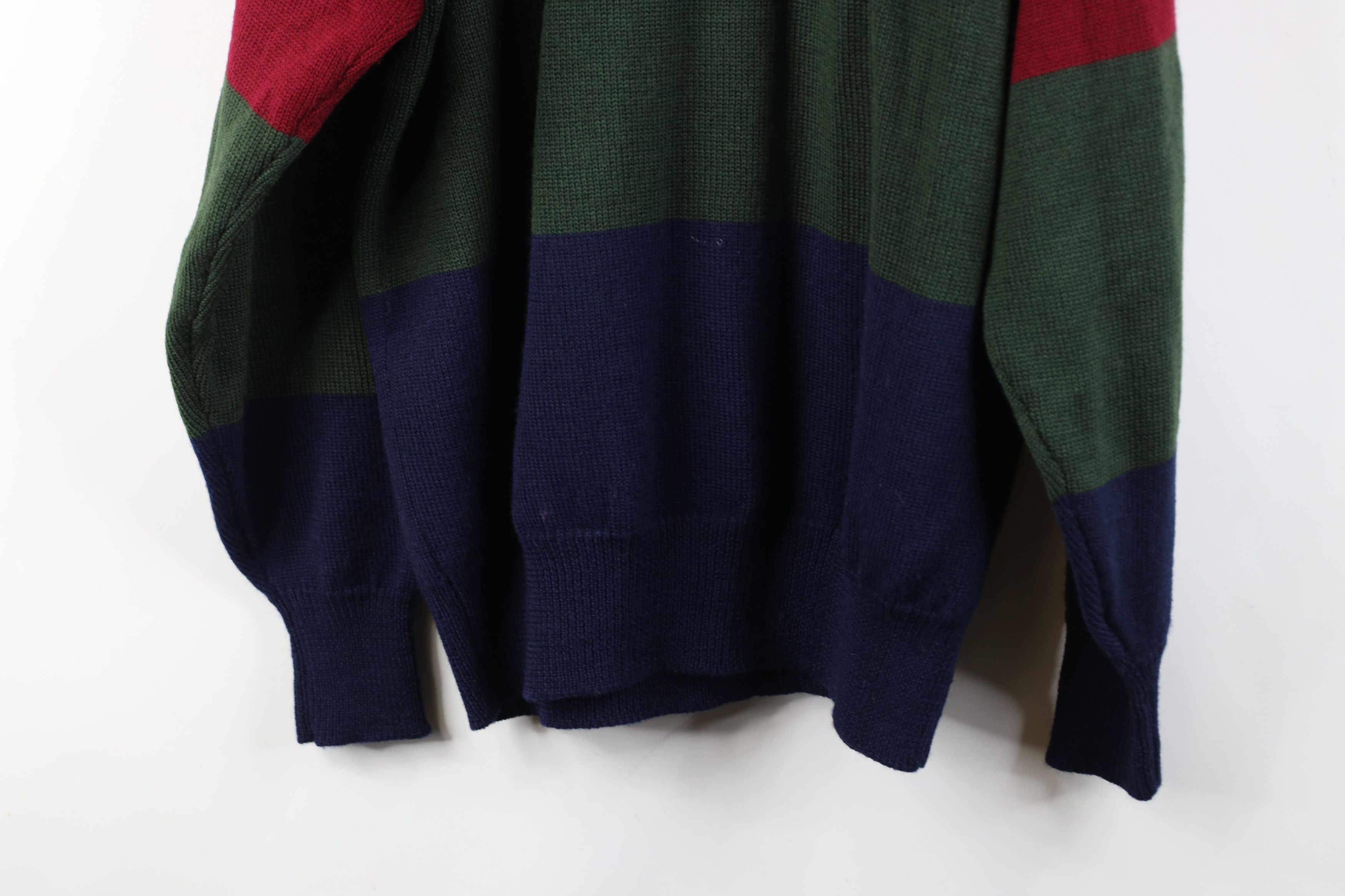 Vintage Vintage 90s Streetwear Wool Cable Knit Crewneck Sweater Size US M / EU 48-50 / 2 - 12 Thumbnail