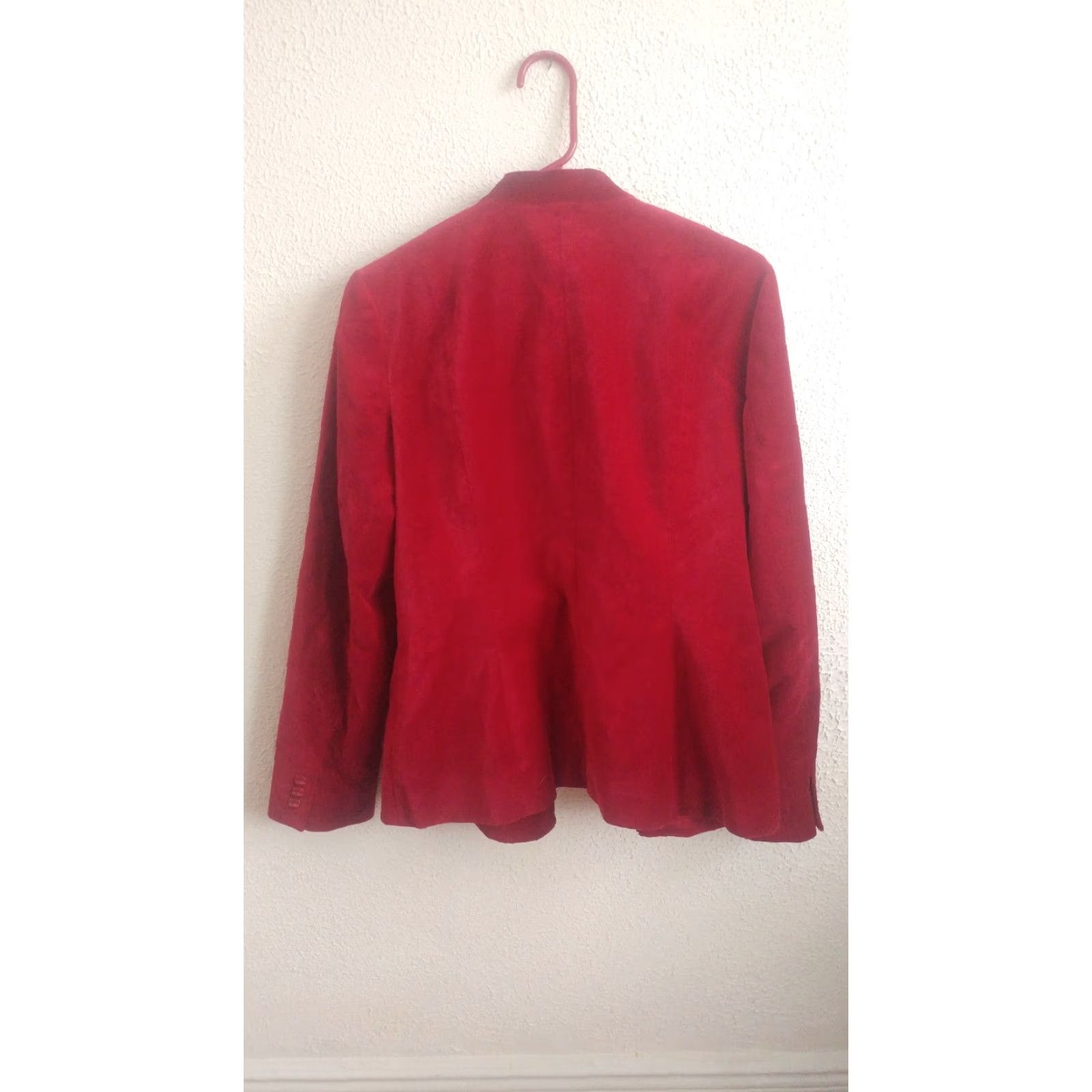 Liz Claiborne VINTAGE Liz Claiborne Liz Sport Coat Peacoat Red Velvet Car M Women Cotton Outer Shell 100% Cotton M - Womens Size M / US 6-8 / IT 42-44 - 4 Thumbnail