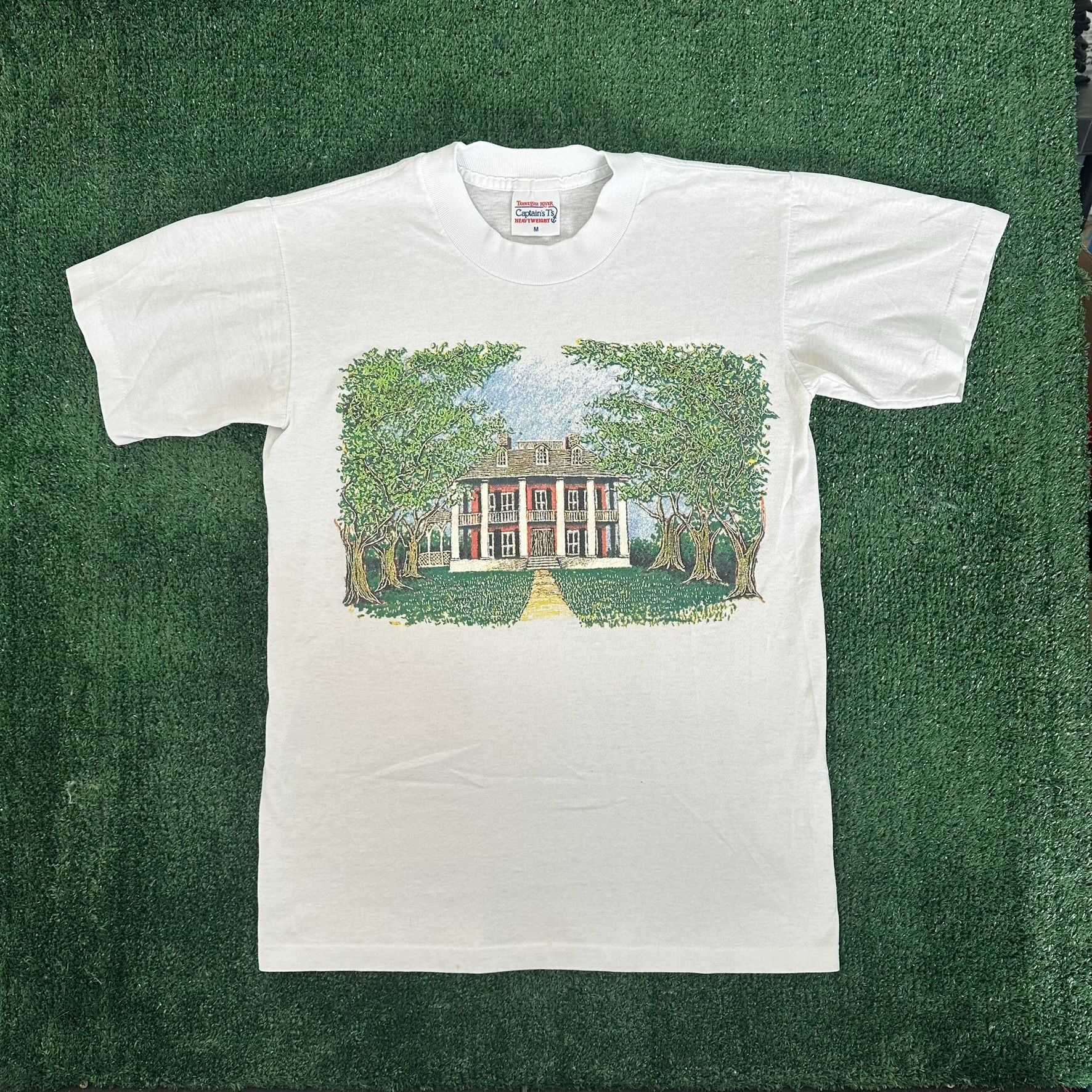 Vintage Vintage 80s Plantation House T-Shirt Louisiana Single Stitch Size US M / EU 48-50 / 2 - 1 Thumbnail
