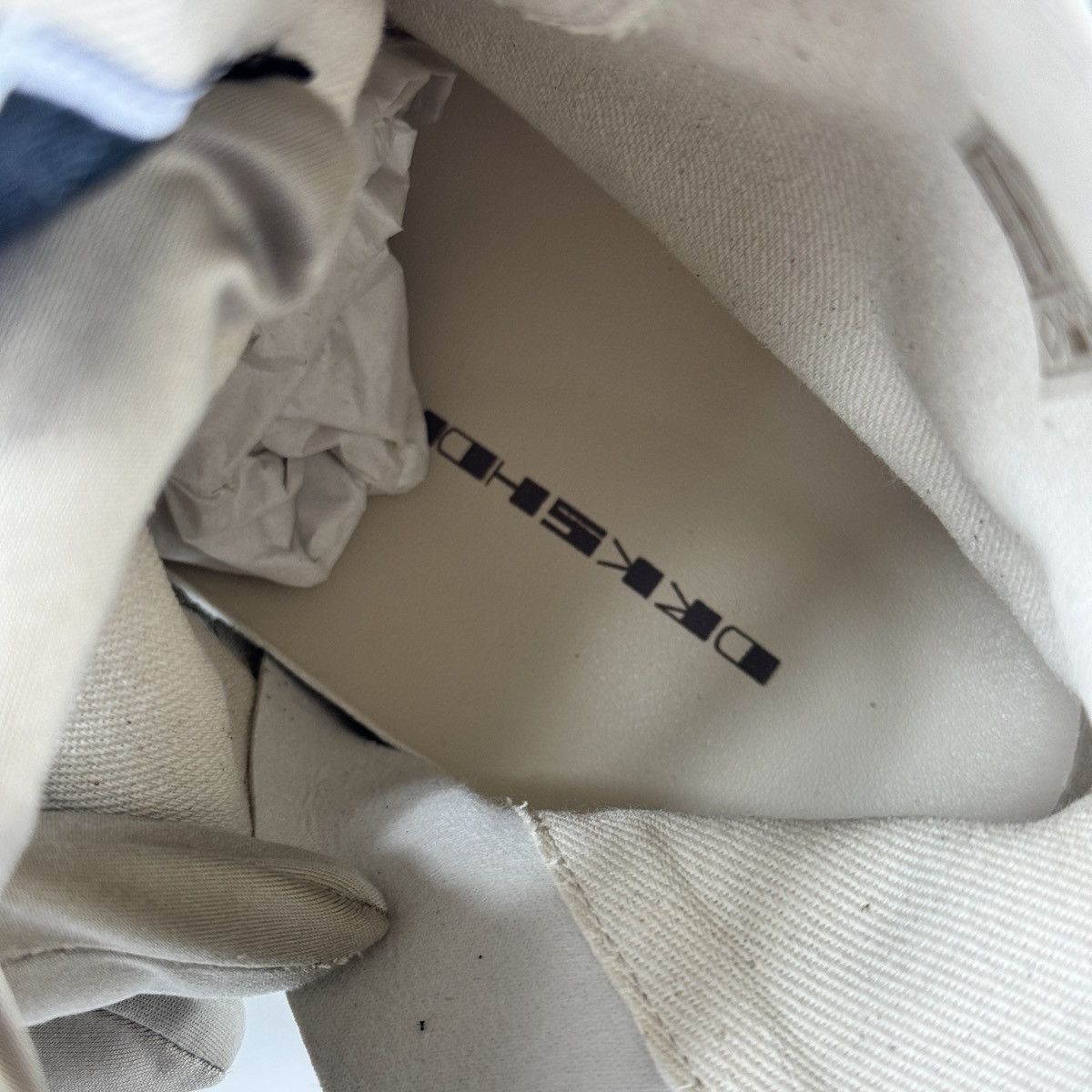 Rick Owens Drkshdw DISTRESSED DEGRADE HIGH TOP SNEAKERS Size US 12 / EU 45 - 11 Thumbnail