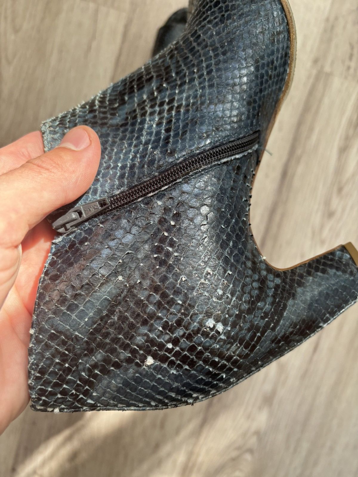 Maison Margiela Maison Martin Margiela Line 22 Snake Print Peep Toe Ankle Size US 8 / IT 38 - 10 Thumbnail