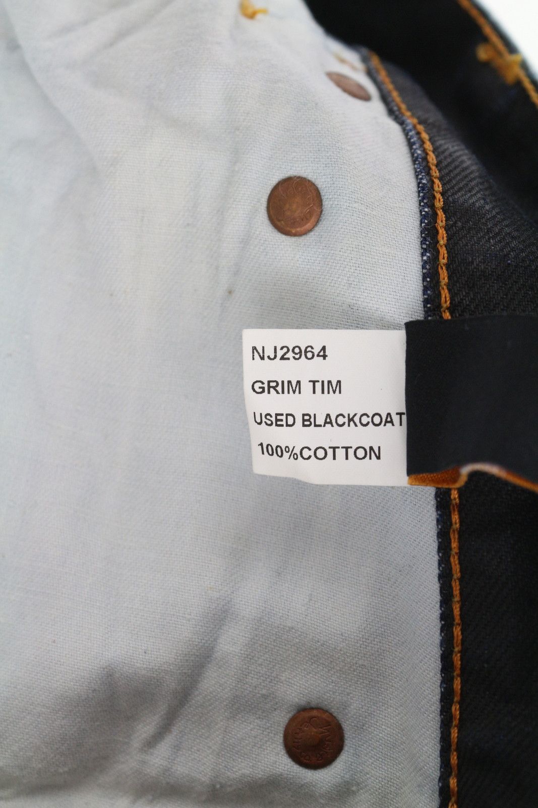 Nudie Jeans GRIM TIM W33 Washed Denim Blue Button Fly Shorts 83838 Size US 33 - 7 Thumbnail