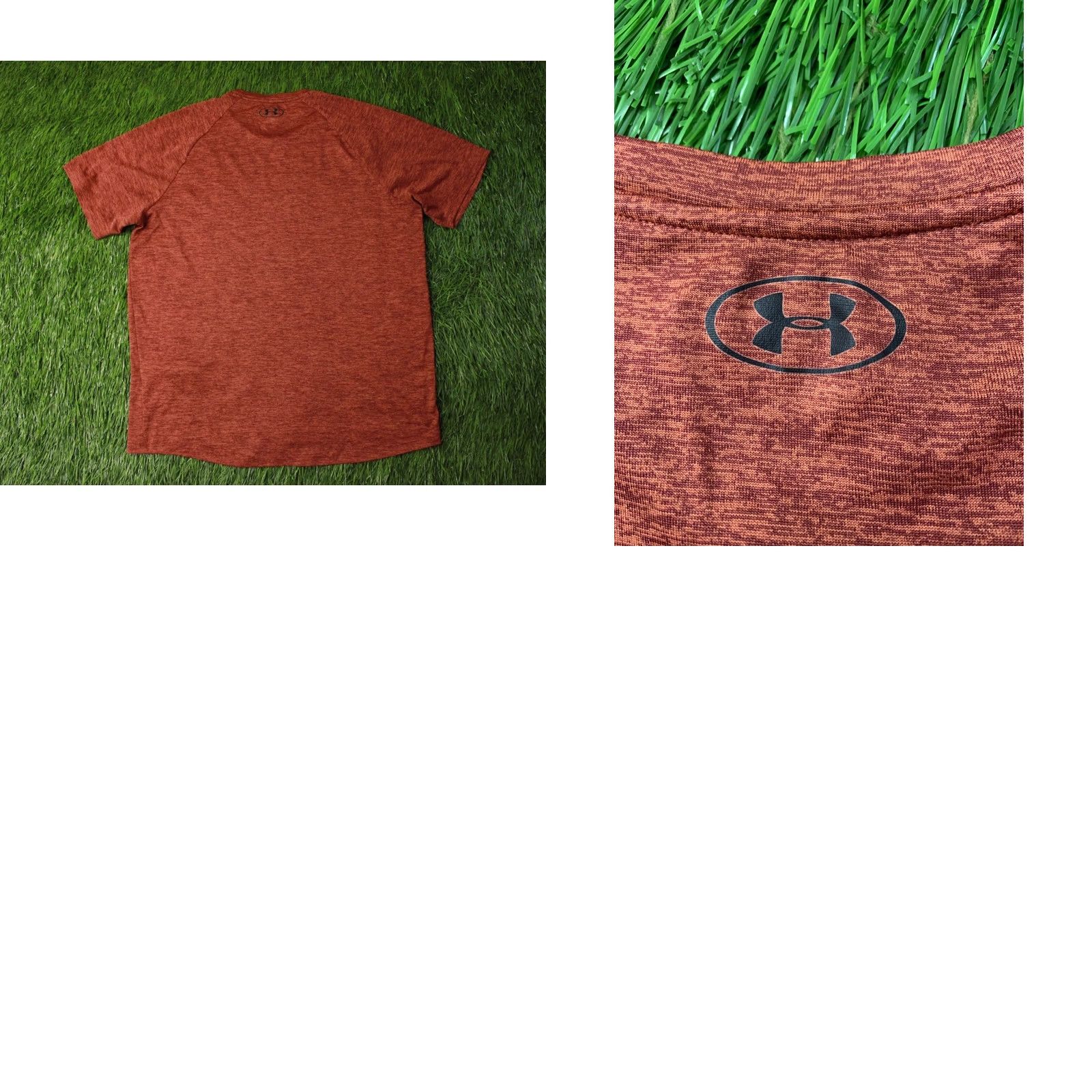 Under Armour Under Armour The Tech Tee Heatgear Shirt Shirt Men L Brown 68 cm 56 cm Short Sleeve Crew Neck 100% Polyester Classic Fit Activewear Summer CrossFit Size US L / EU 52-54 / 3 - 8 Thumbnail