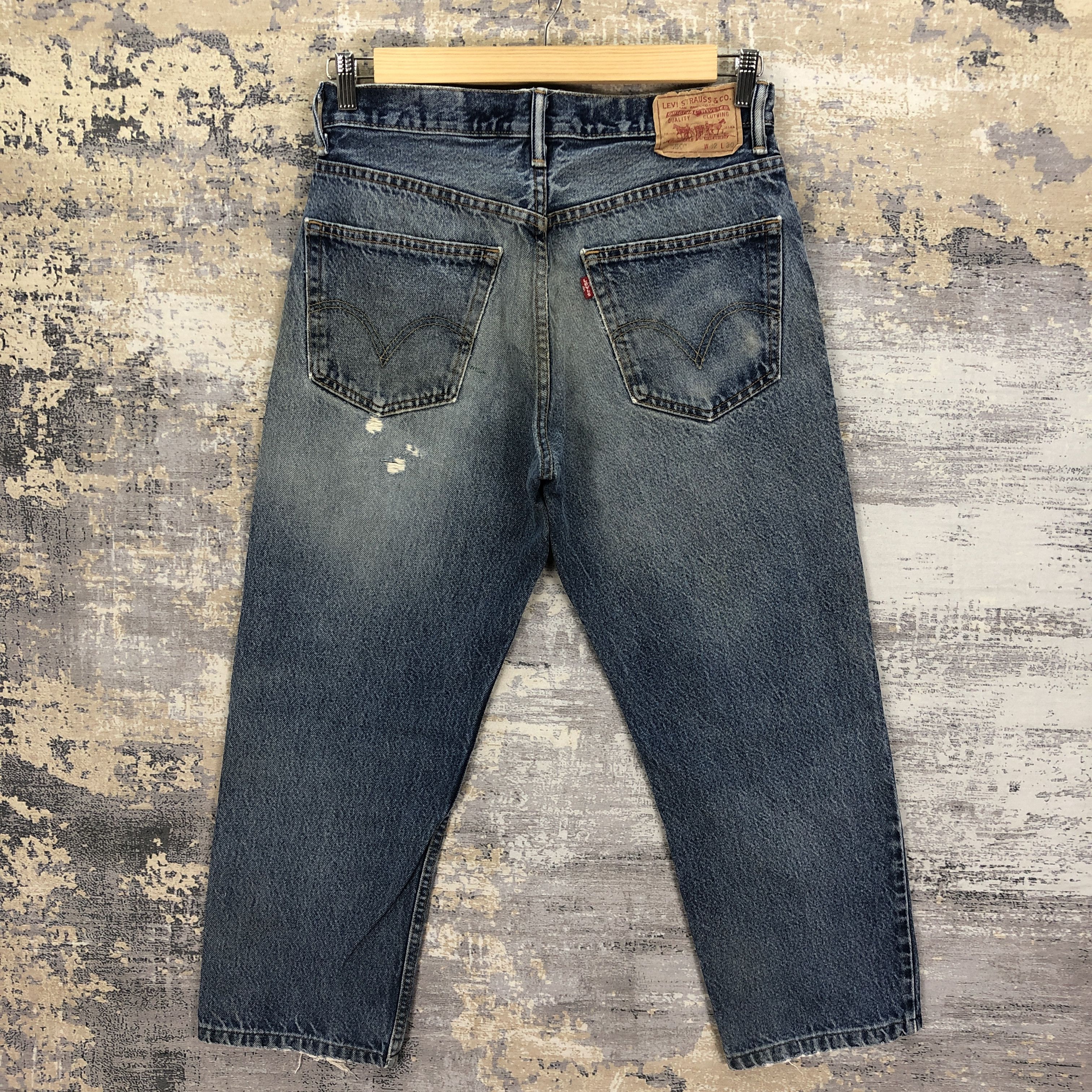 Levi's × Vintage Vintage Levis 550 Faded Jeans Levi's Ripped Stonewash Denim Size US 30 / EU 46 - 2 Thumbnail