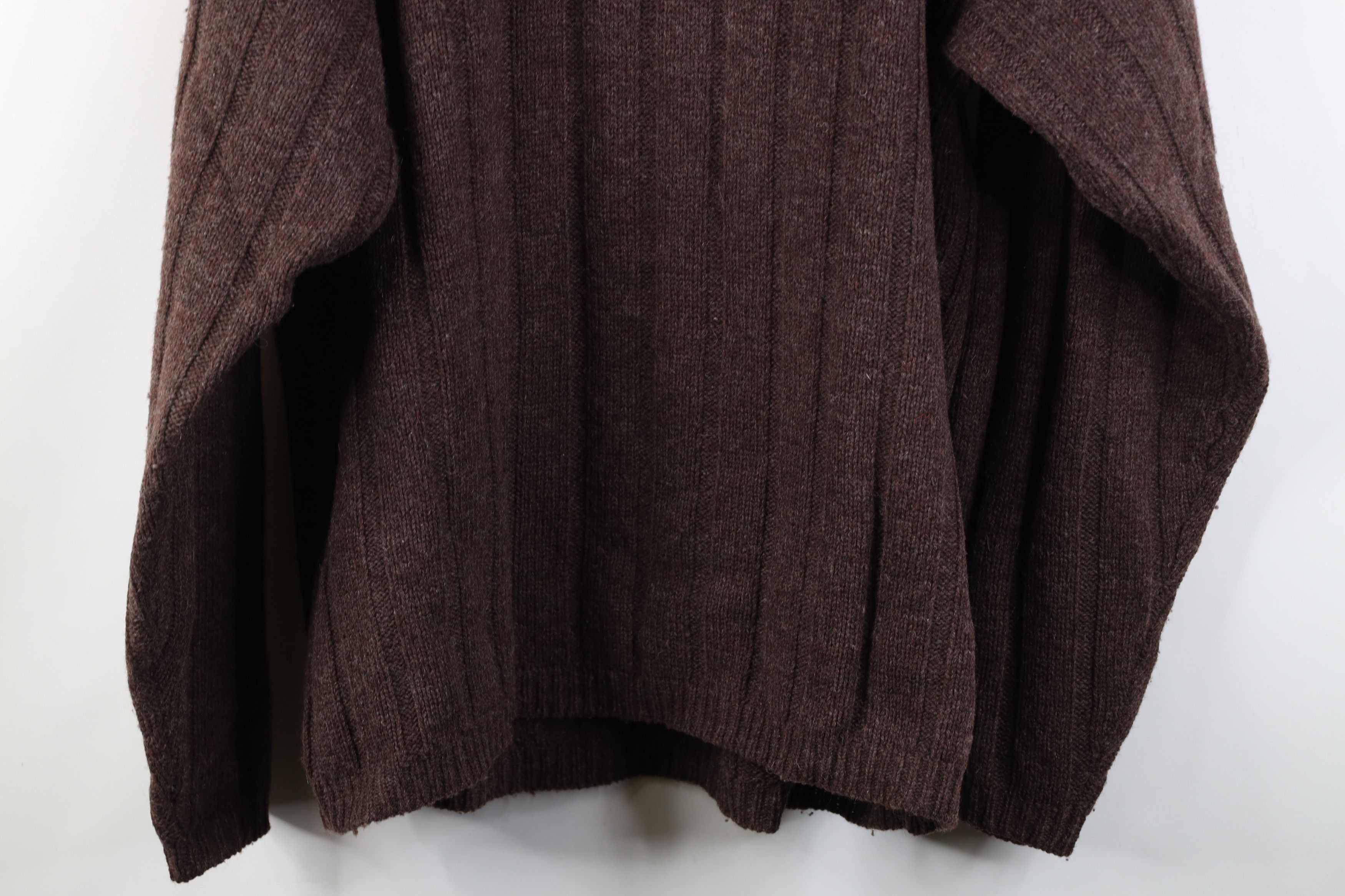 Vintage Vintage 90s Streetwear Lambswool Ribbed Crewneck Sweater Size US XL / EU 56 / 4 - 10 Thumbnail