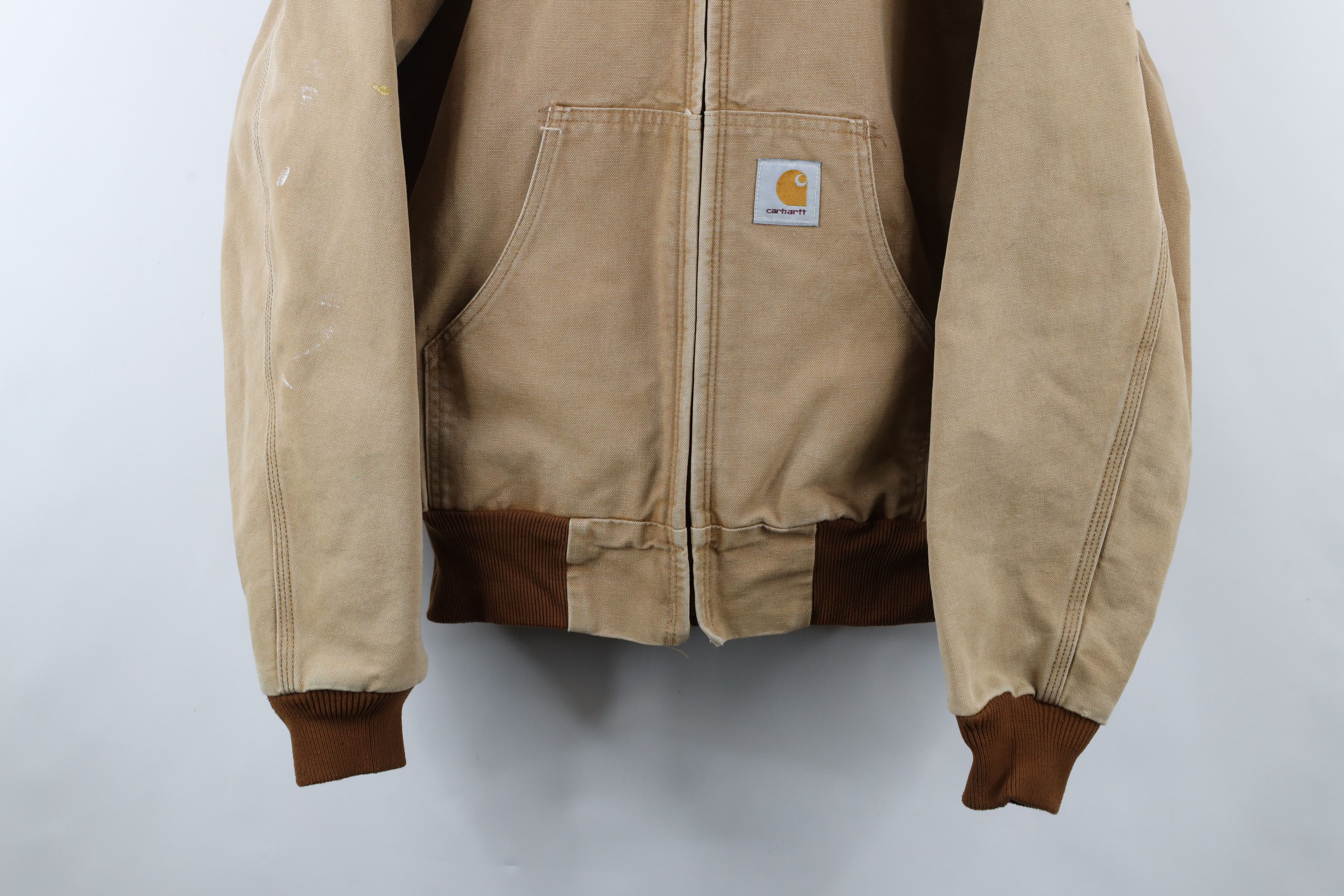 Carhartt × Vintage Vintage 90s Carhartt Full Zip Hooded Jacket Duck Brown USA Size US M / EU 48-50 / 2 - 3 Thumbnail