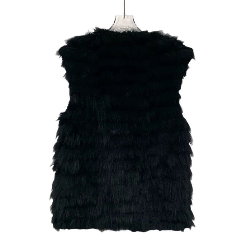 Prada Prada Black fur vest Size S / US 4 / IT 40 - 2 Thumbnail