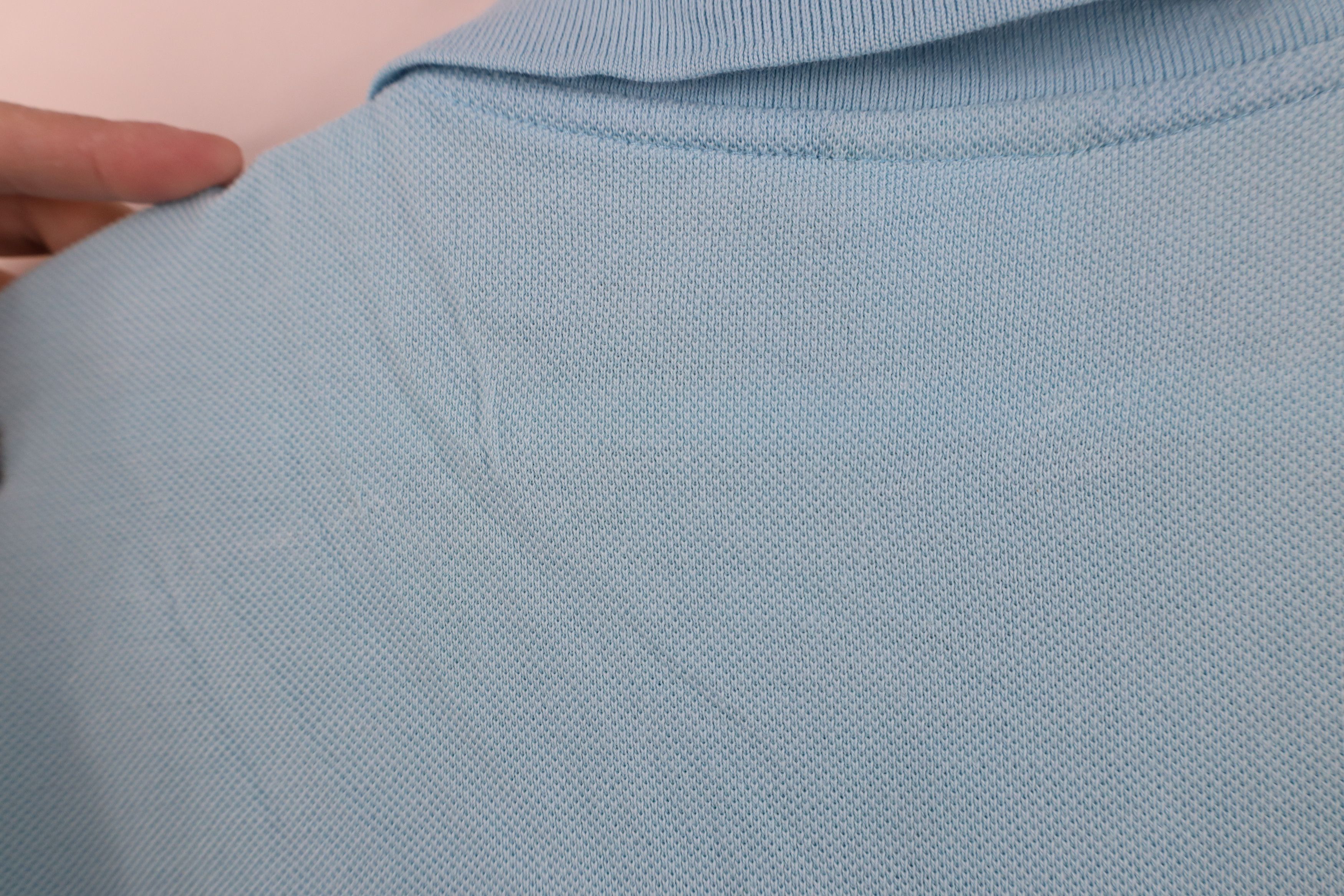 Lacoste Lacoste Distressed Croc Logo Collared Golf Polo Shirt Blue Size US L / EU 52-54 / 3 - 10 Thumbnail