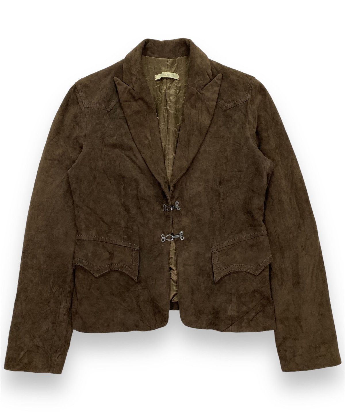 Japanese Brand Flora Smith Leather Coat Size XS / US 0-2 / IT 36-38 - 1 Thumbnail