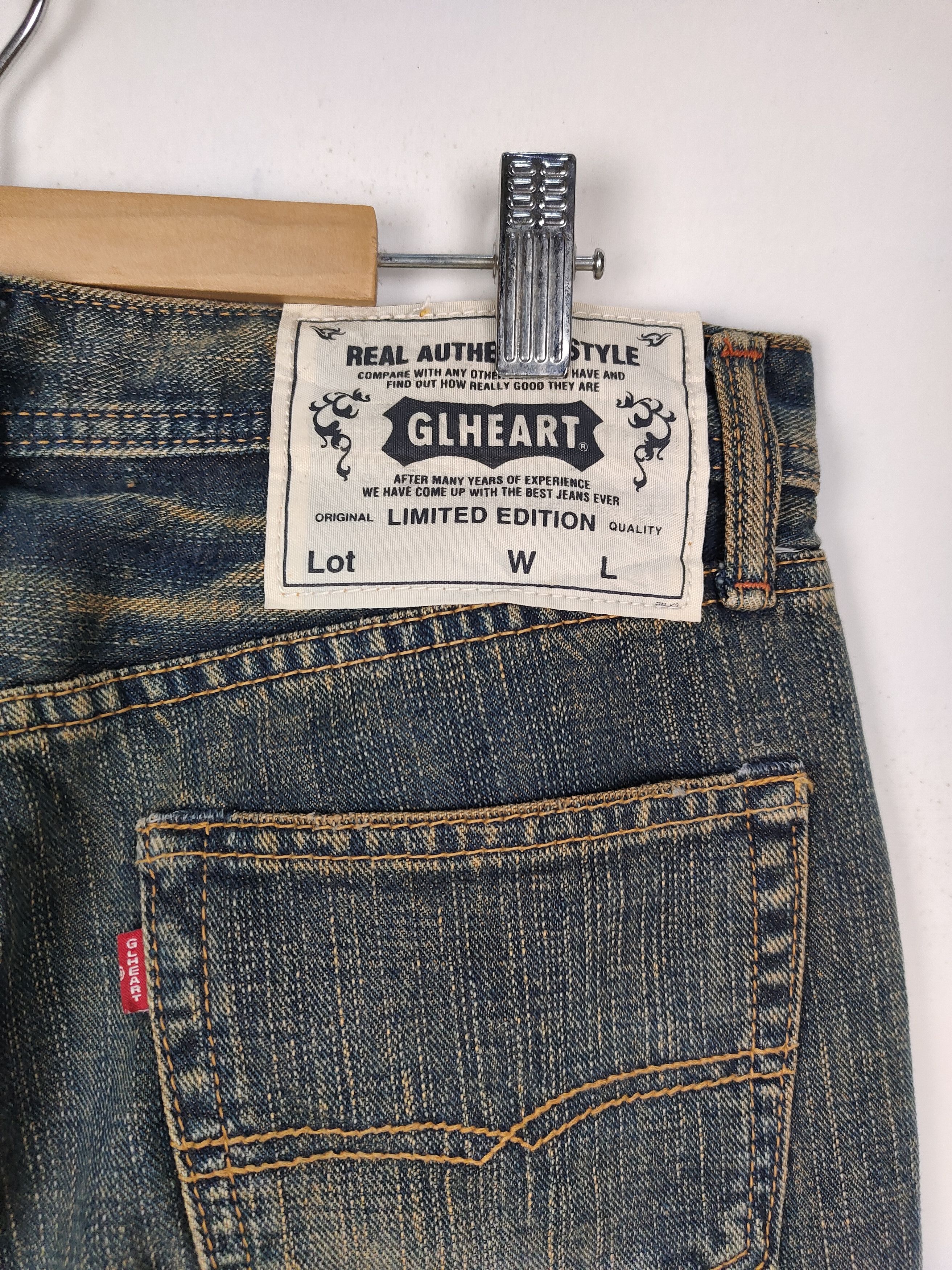 Japanese Brand GL Heart Denim Pant Size US 30 / EU 46 - 6 Thumbnail