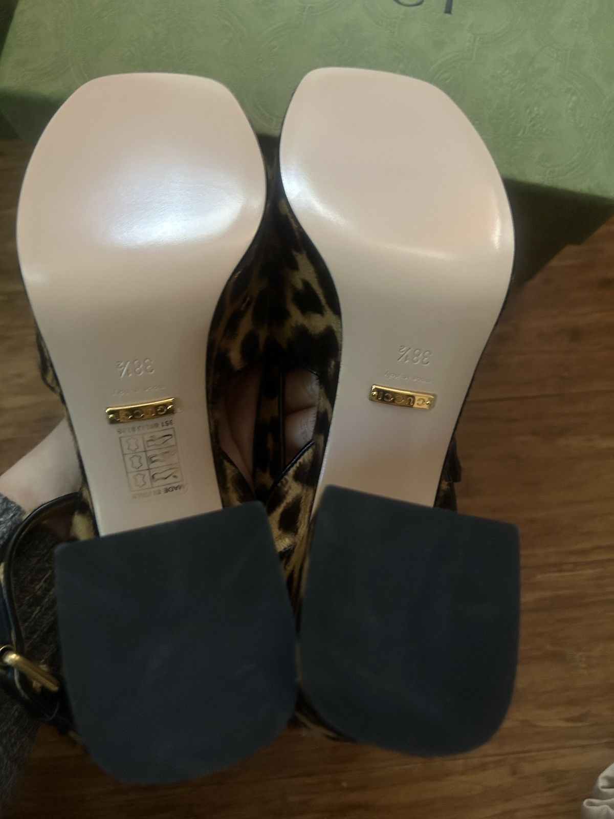 Gucci Gucci Horsebit Leather One Strap Sandal Leopard Print 38.5 Size US 8.5 / IT 38.5 - 5 Thumbnail