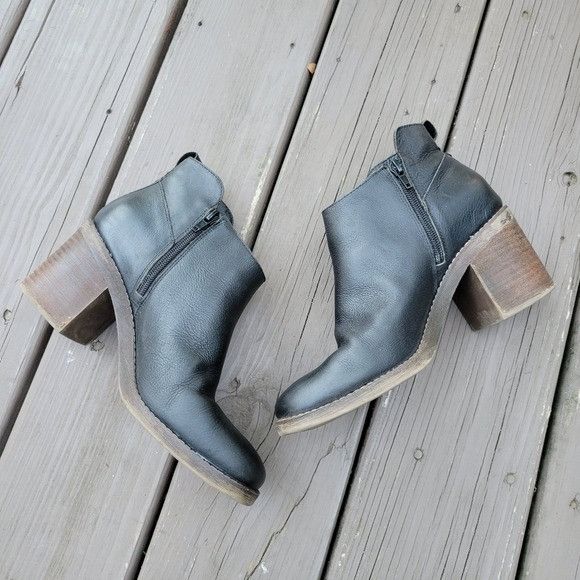 Vintage Vintage 90s y2k Bratz Black Leather Chunky Heel Square Toe A Size US 9 / IT 39 - 4 Thumbnail