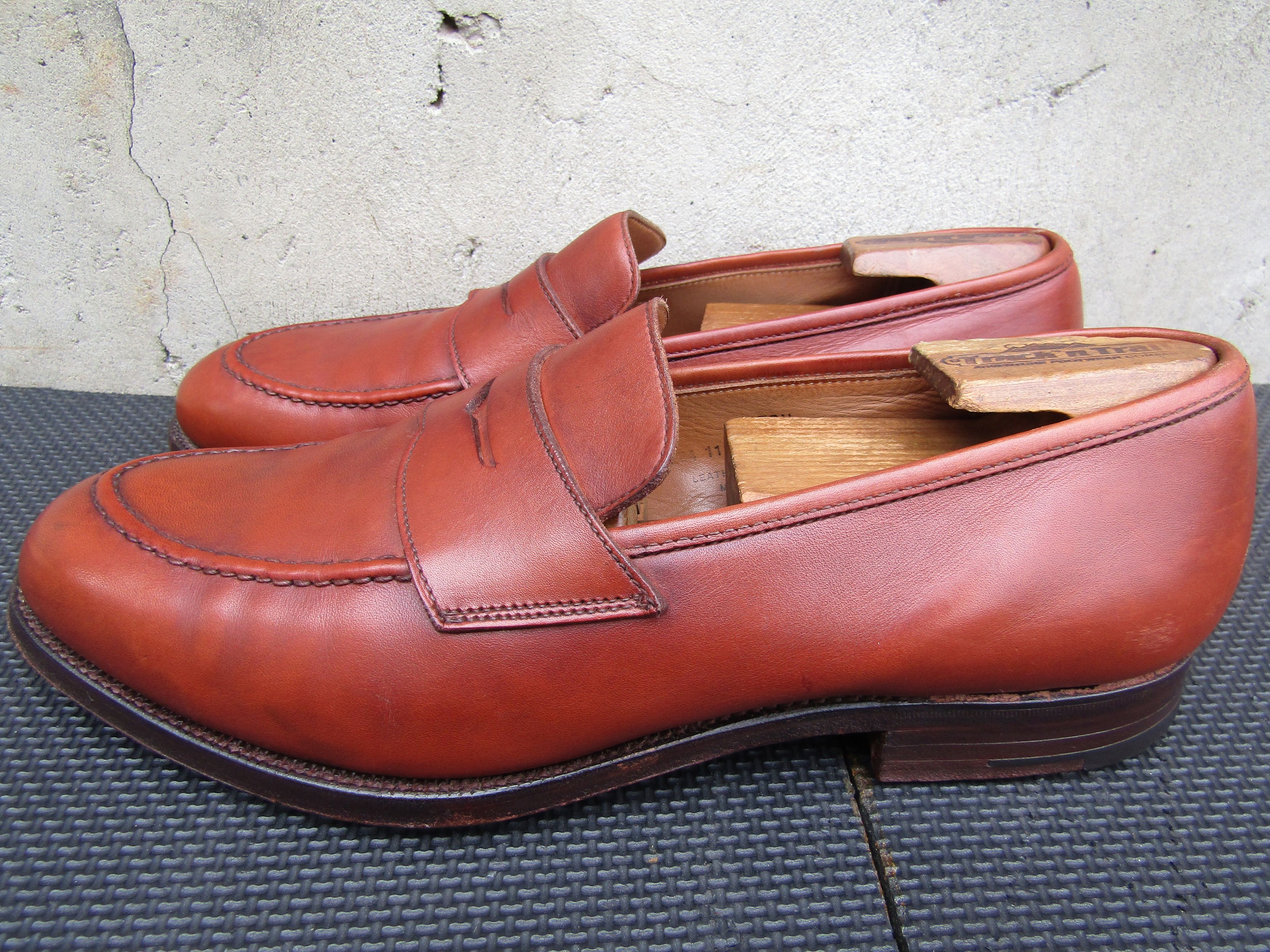 Crockett & Jones Crockett & Jones EATON Boston Brown Leather Penny Loafers Size US 9.5 / EU 42-43 - 2 Thumbnail