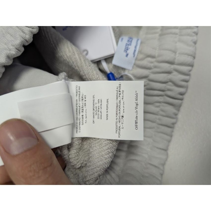 Off-White o1rshd1 Pixel Diag Sweatpants in Light Stone / Black Size US 30 / EU 46 - 22 Thumbnail