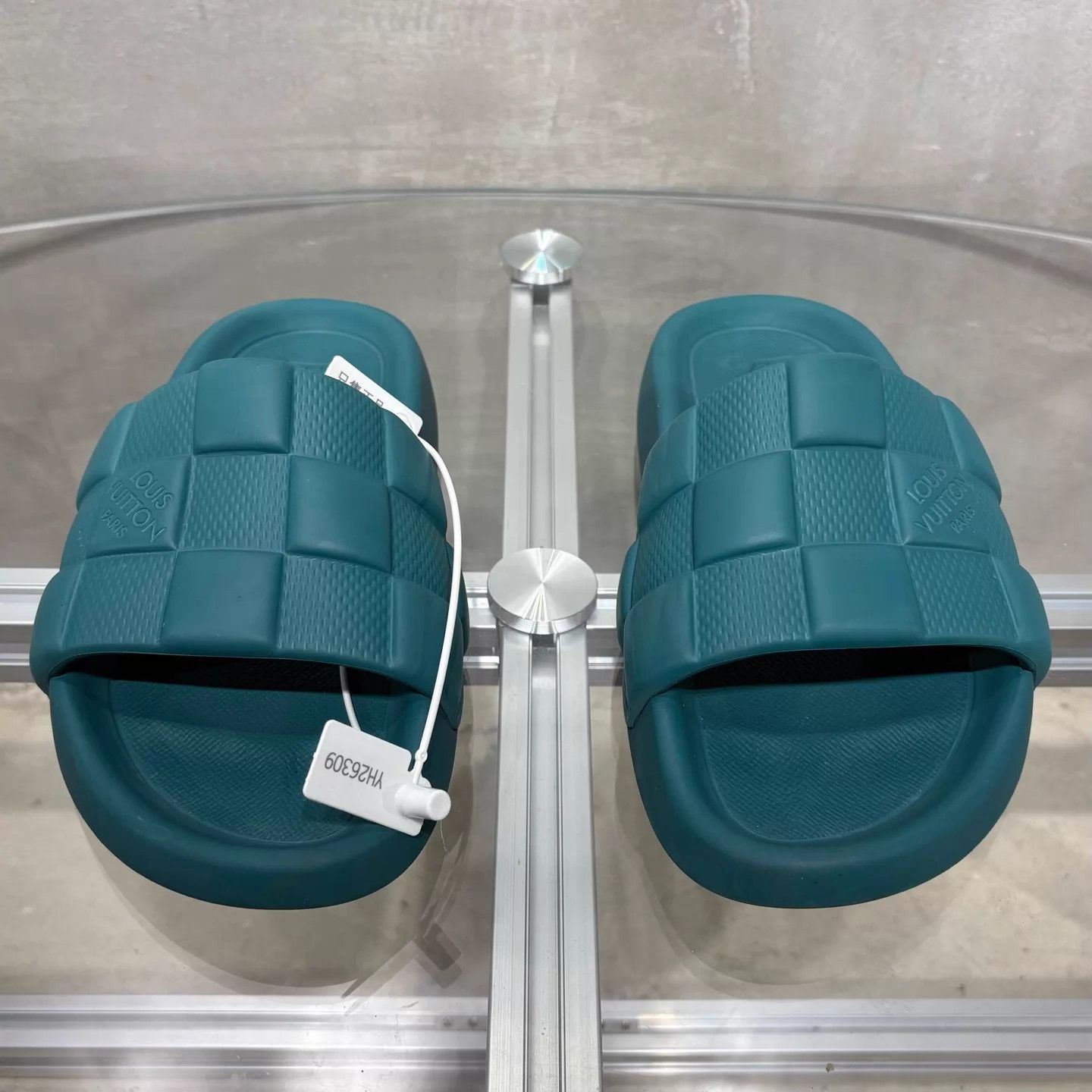 Louis Vuitton LV Waterfront Woven Slippers Tiffany Green UK6/40 Size US 7 / EU 40 - 1 Thumbnail
