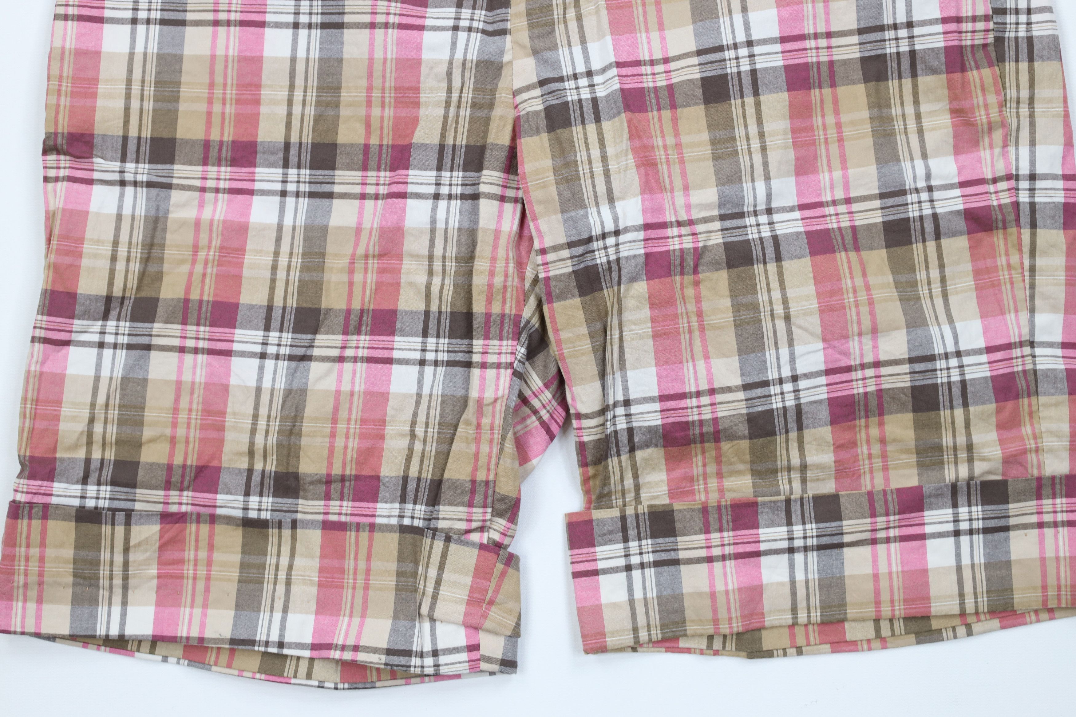 Forever 21 Vintage 90s Y2K Forever 21 Cuffed Stretch Shorts Plaid USA Size 30" / US 8 / IT 44 - 3 Thumbnail