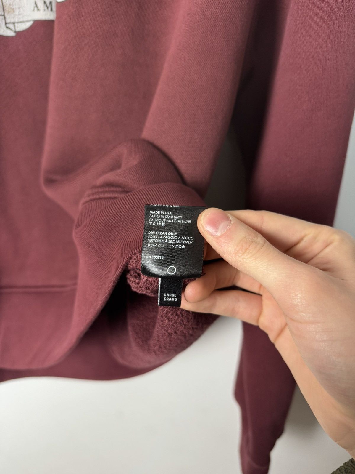 Amiri Amiri Sweatshirt Crewneck Maroon Burgundy Luxury Designer Size US L / EU 52-54 / 3 - 20 Thumbnail