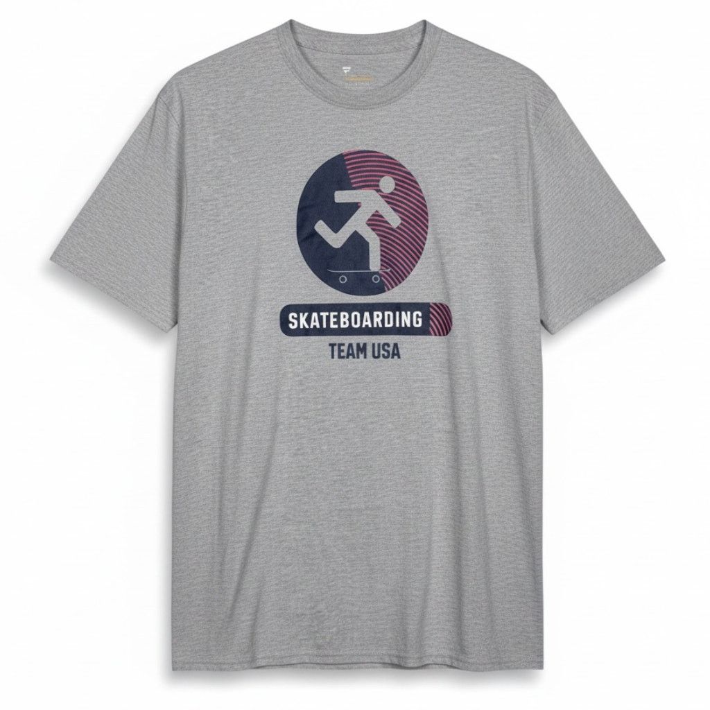 USA Olympics Skateboarding Team USA Olympics Men's XL Gray Short Sleeve T Size US XL / EU 56 / 4 - 1 Thumbnail