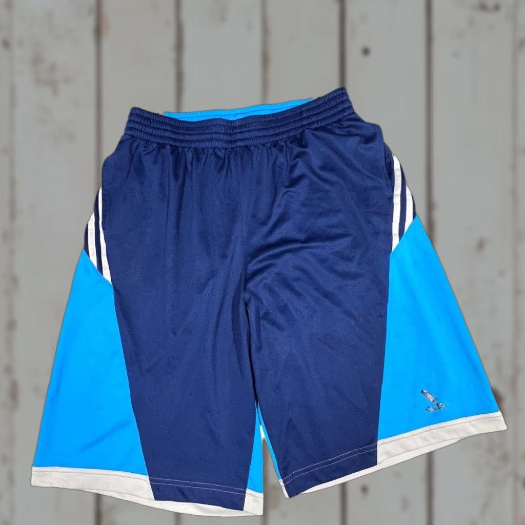 Adidas Adidas Shorts Men Large Blue Climalite Basketball Gym Drawstring Size US 33 - 1 Thumbnail
