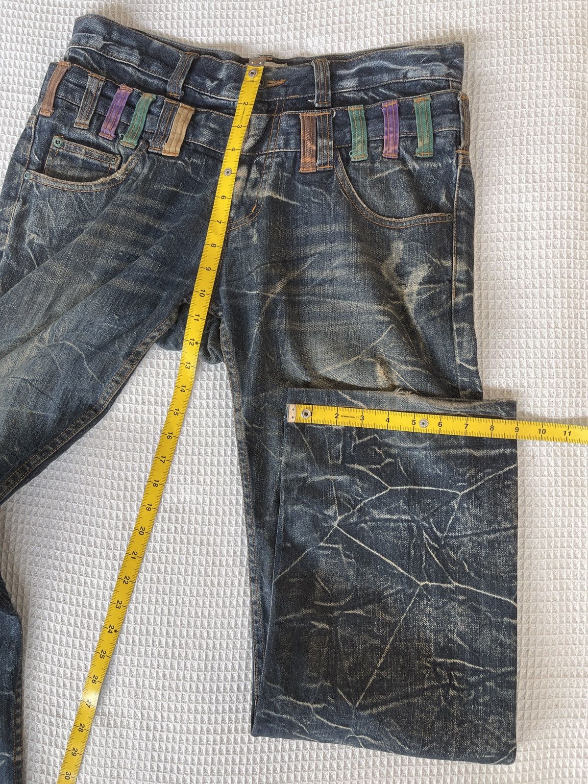 Tornado Mart Very Rare🔥Japanese NYLAUS Double Waist Jeans Size US 34 / EU 50 - 15 Thumbnail