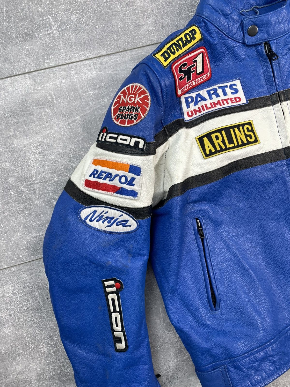 Fox Racing Racing Leather Jacket Vintage Repsol Patches Biker Size M / US 6-8 / IT 42-44 - 5 Thumbnail