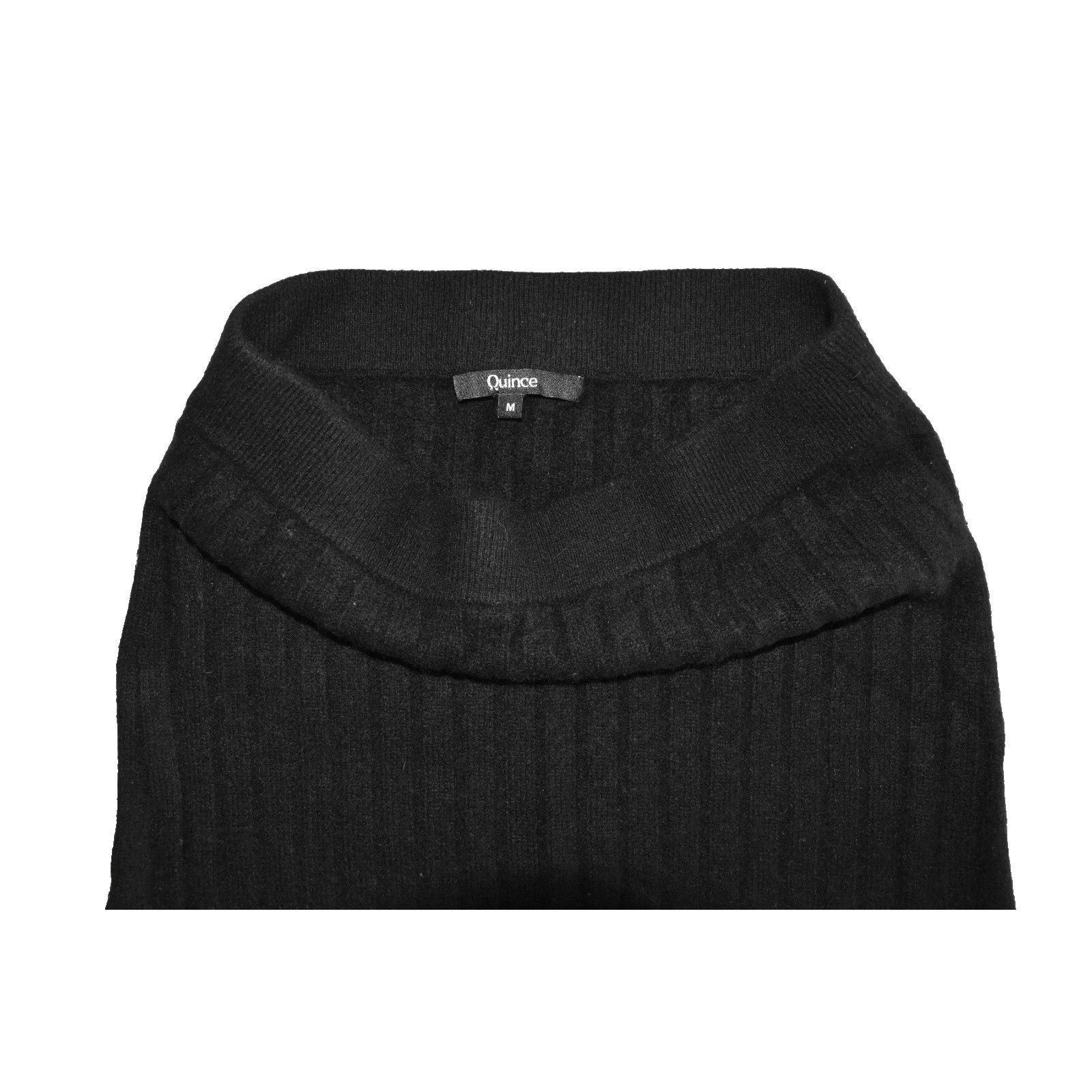 Quince QUINCE 100% Mongolian Cashmere Black Ribbed Midi Skirt Sz M Size 27" / US 4 / IT 40 - 3 Thumbnail