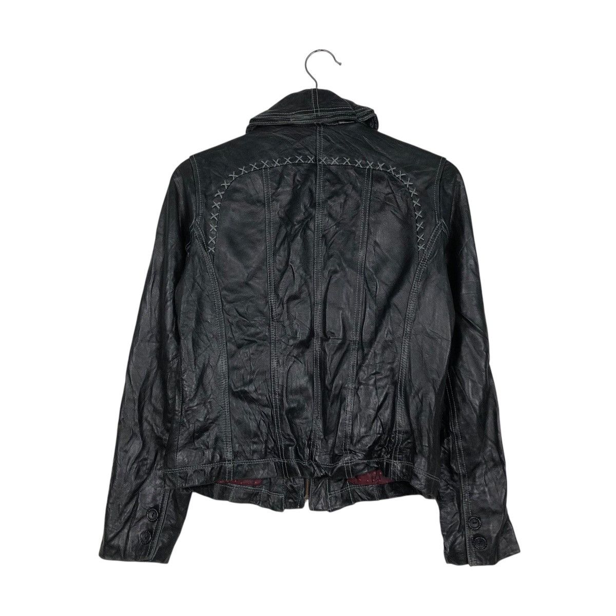 Japanese Brand Cropped Biker Leather Jacket Nouvo Nouvo Issey Miyake Size US S / EU 44-46 / 1 - 8 Thumbnail