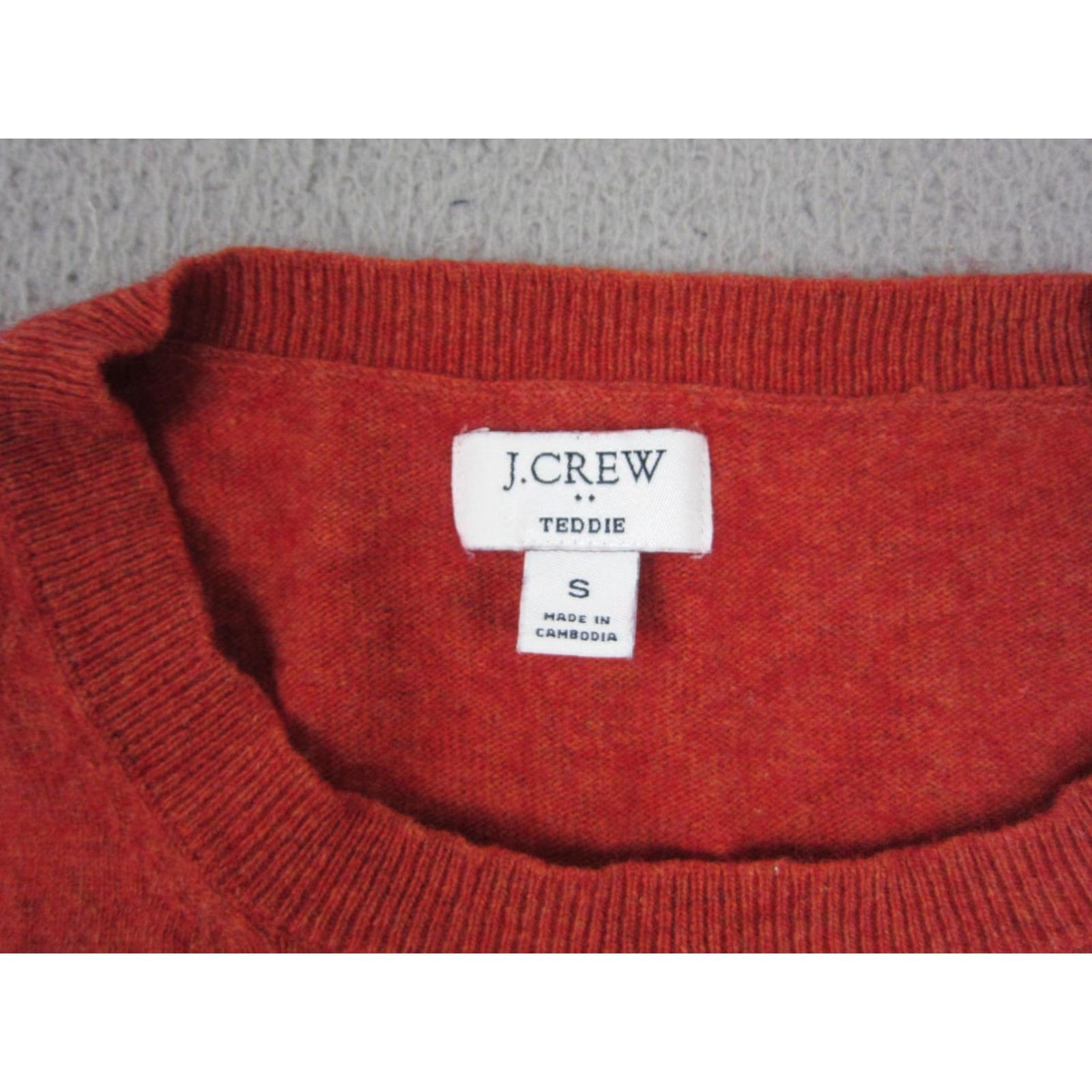 J.Crew J.CREW Sweater Womens Small Red Teddie Wool Cotton Crewneck Lightweight Size S / US 4 / IT 40 - 2 Thumbnail