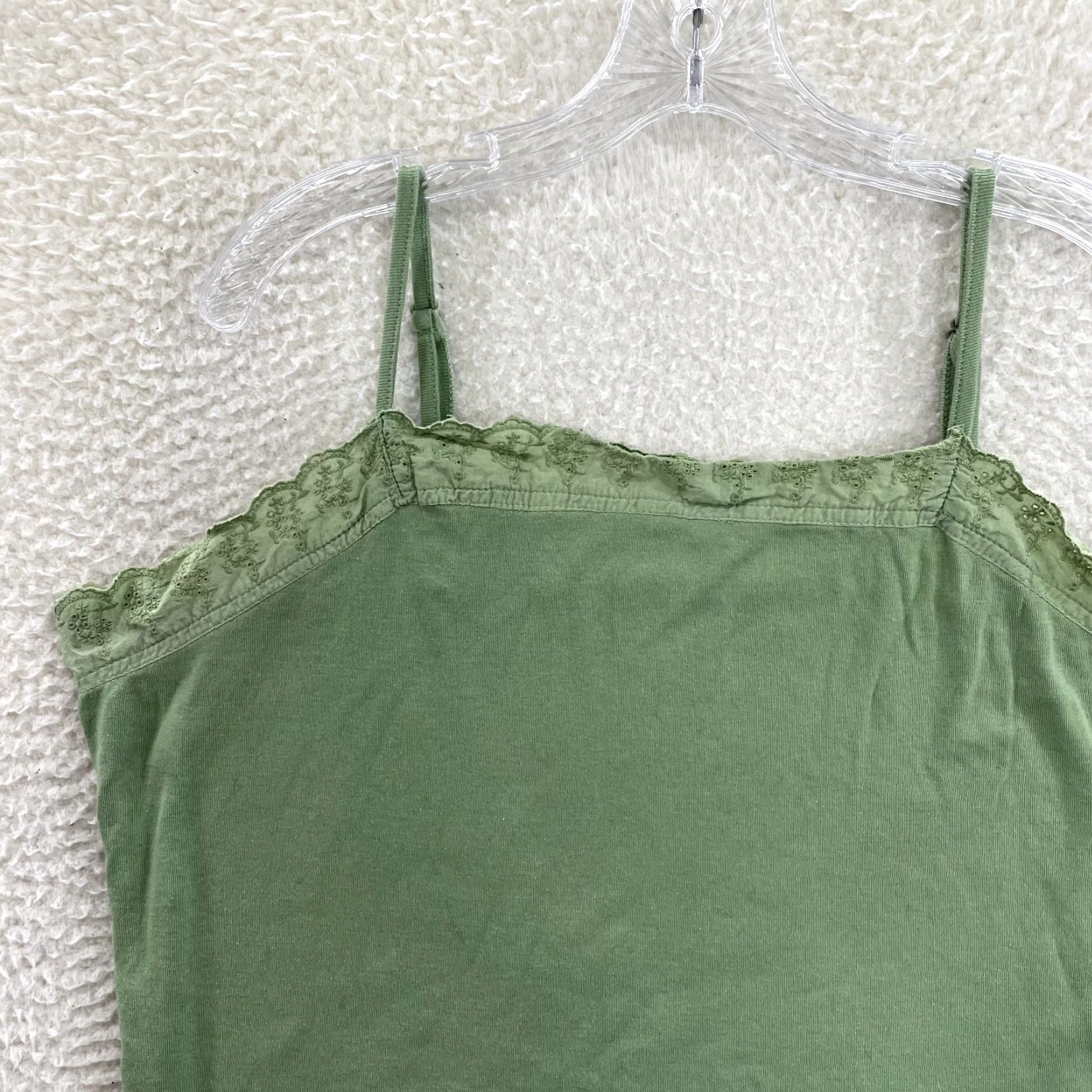 Vintage VINTAGE Y2K Camisole Tank Top Matcha Green Square Neck Boho Fairy Grunge Shirt 22W Plus Women’s Green Size 3XL / US 20-22 - 3 Thumbnail