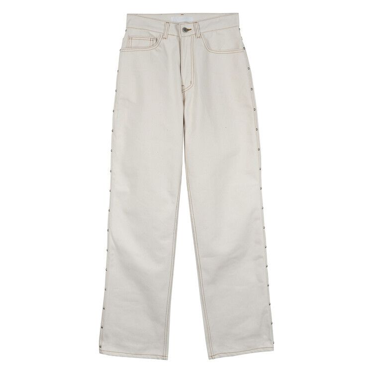 If Six Was Nine × KMRii × Le Grande Bleu (L.G.B.) WESKEN 22SS SIDE STUDDED WITH TASSLE DETAIL JEANS Size US 29 - 1 Thumbnail