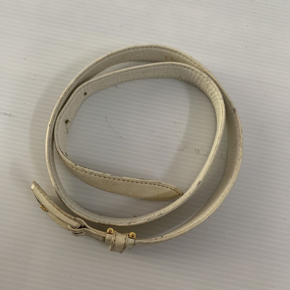 Christian Dior Monsieur CHRISTIAN DIOR White Leather Belts Size ONE SIZE - 5 Thumbnail