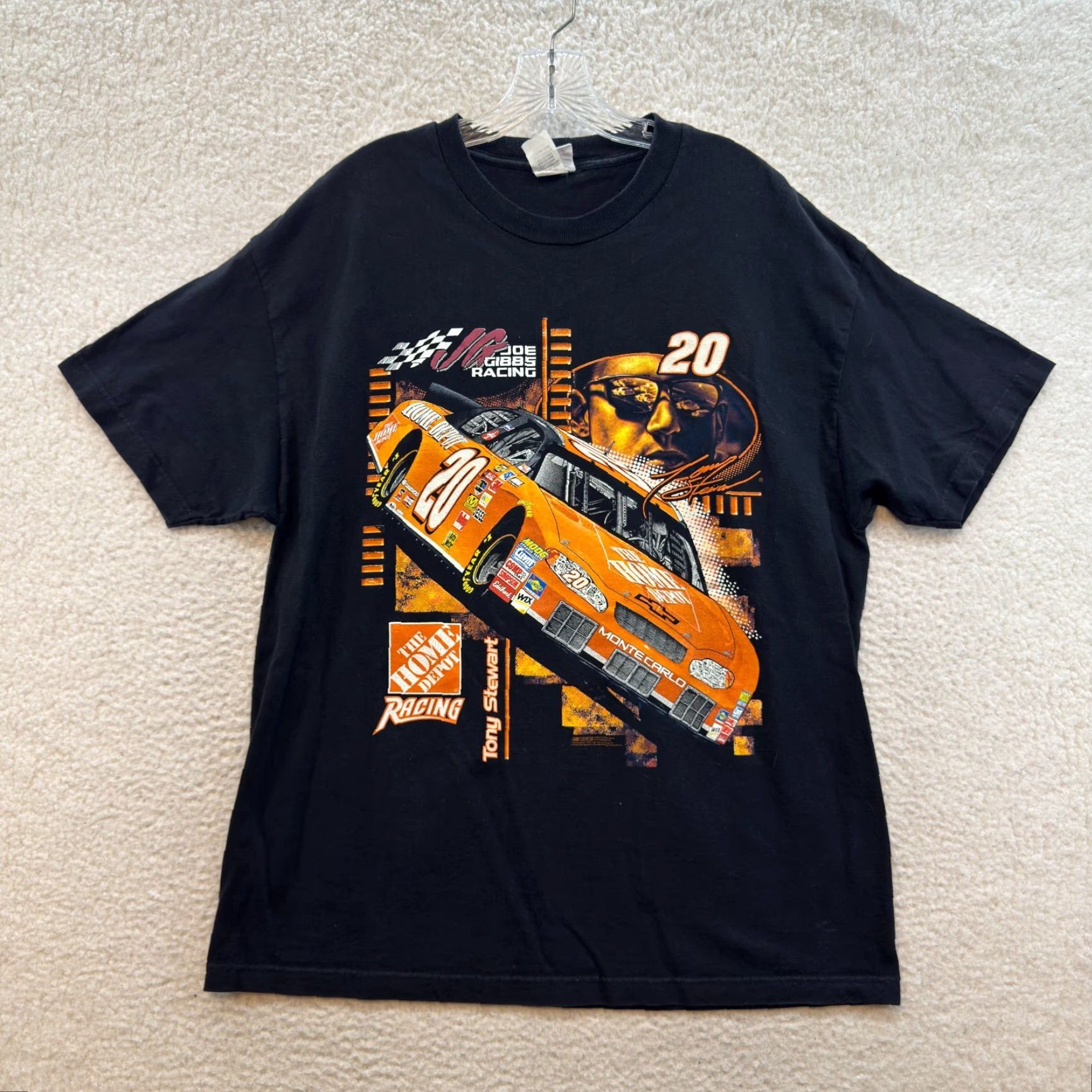 Chase Authentics Y2K Vintage Joe Gibbs NASCAR Racing T-Shirt XL Mens Graphic Black Home Depot Size US XL / EU 56 / 4 - 2 Thumbnail
